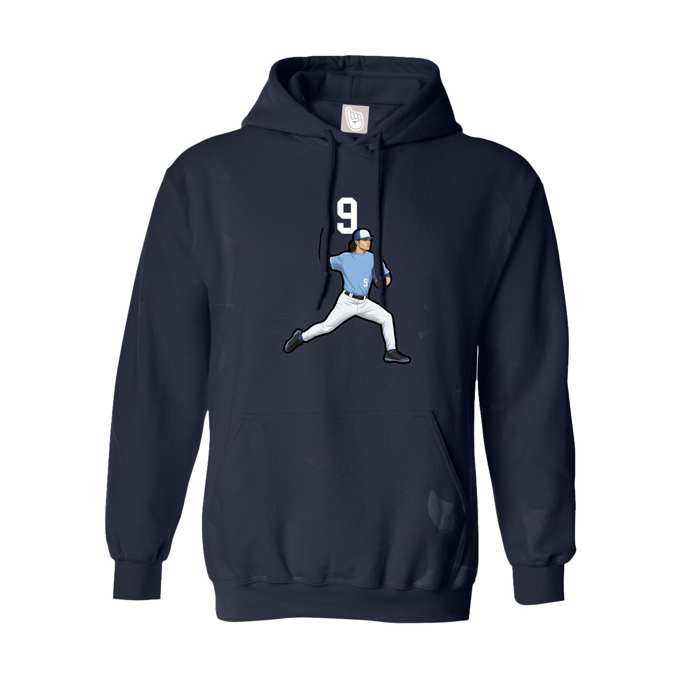 Youth Hoodie — Number Top in Navy