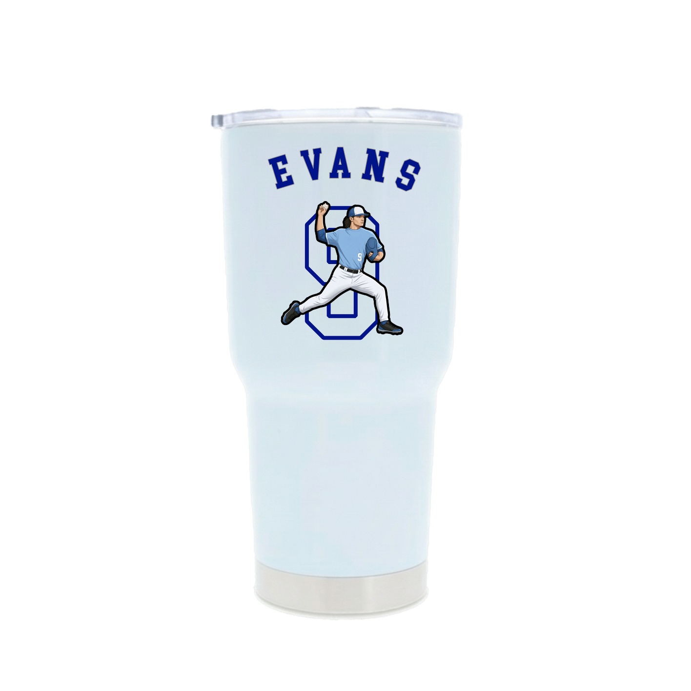30oz Stainless Steel Tumbler — Shirsey Arch in White