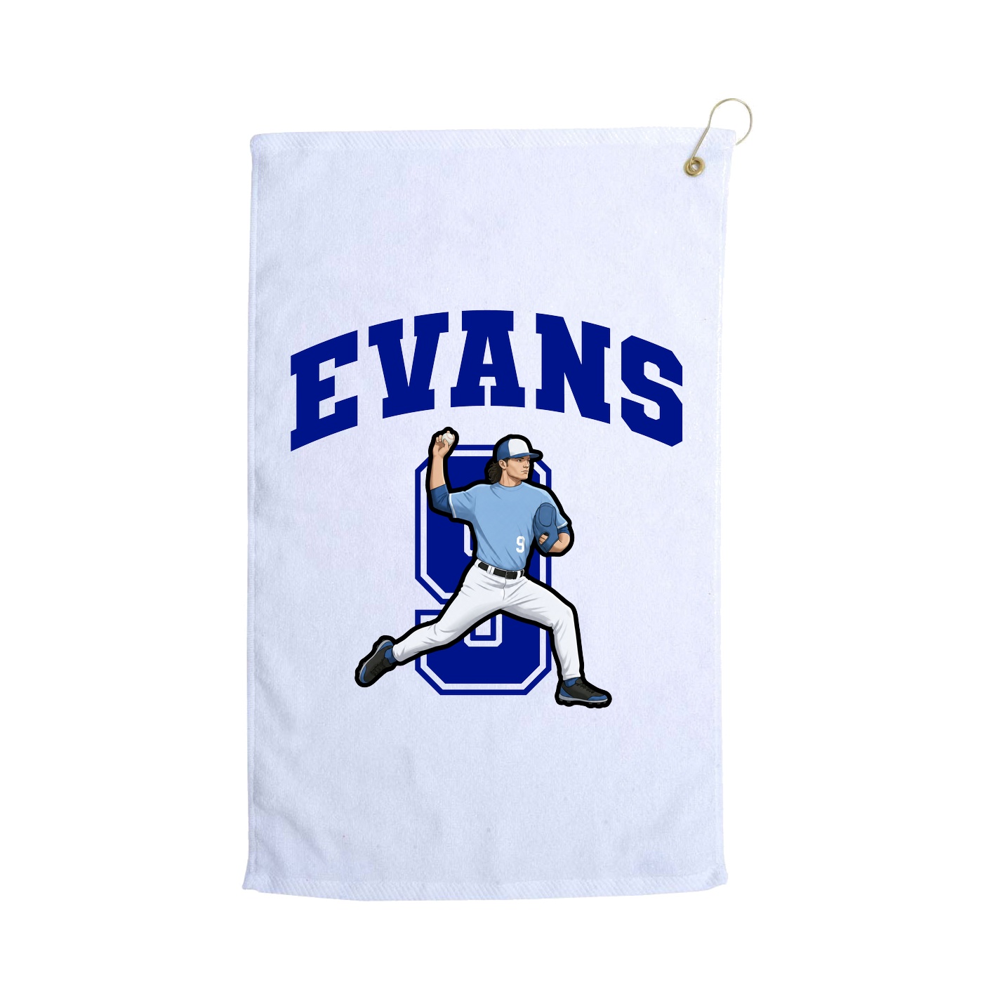 Golf Towel — Number in White