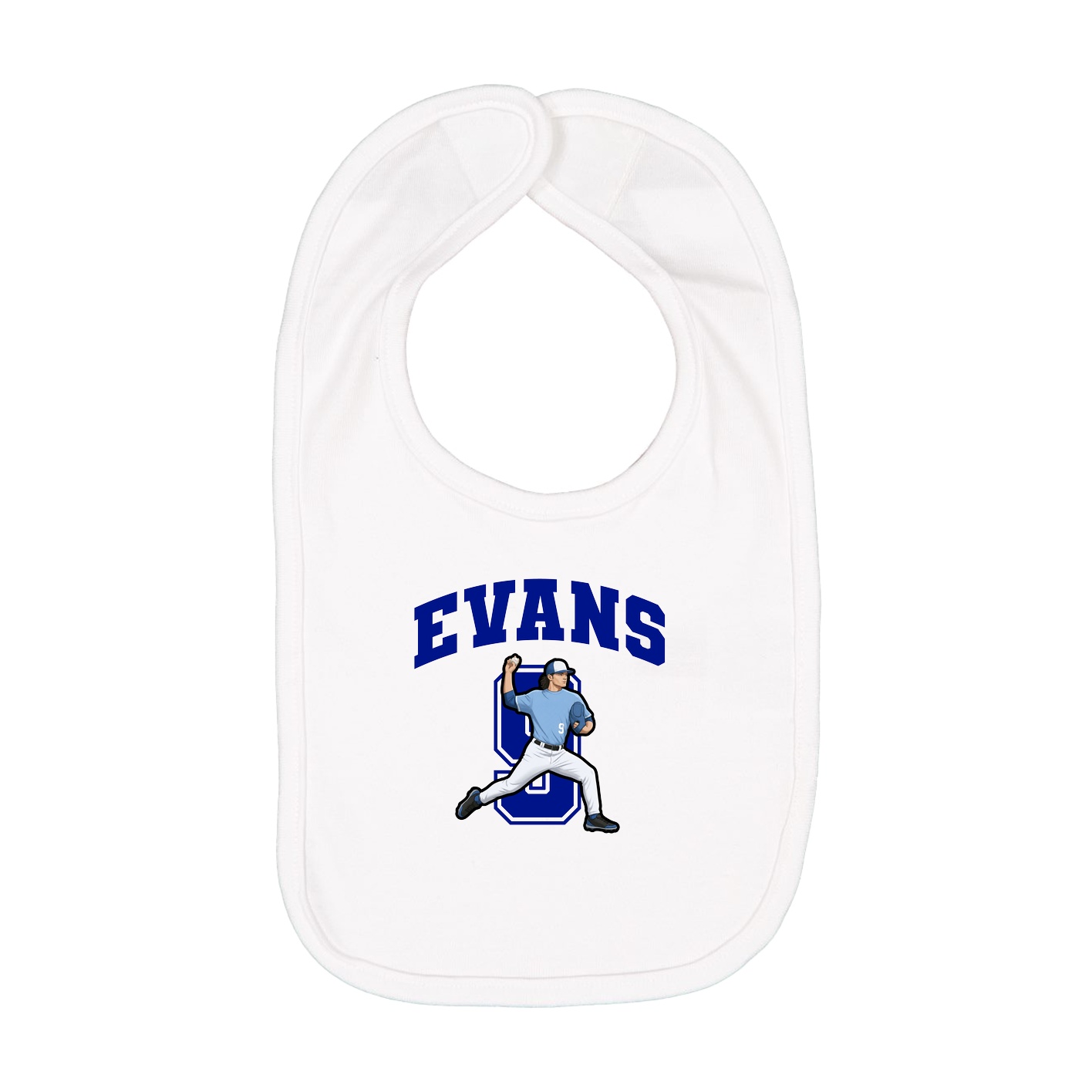 Infant Bib — Number in White