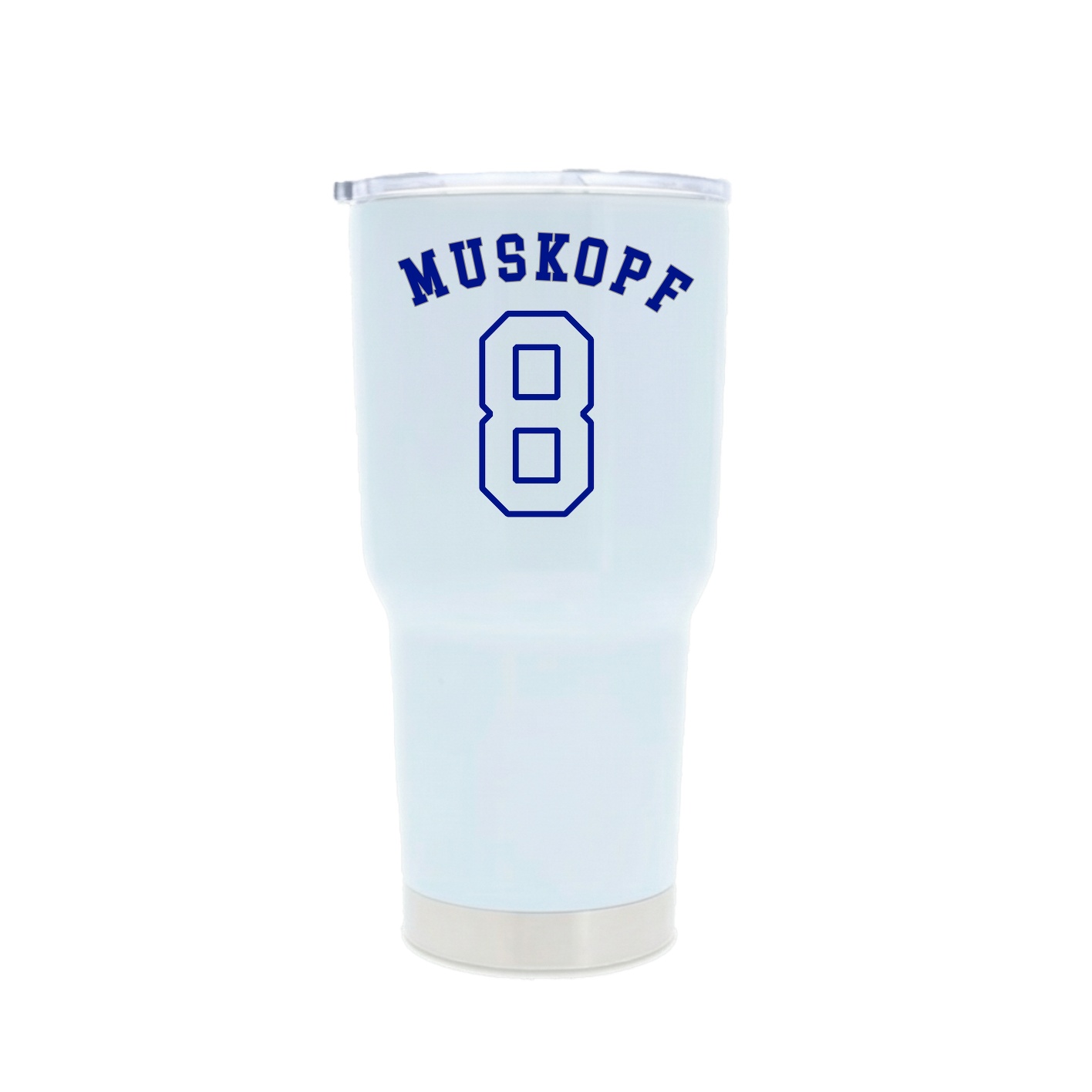 30oz Stainless Steel Tumbler — Shirsey Arch in White