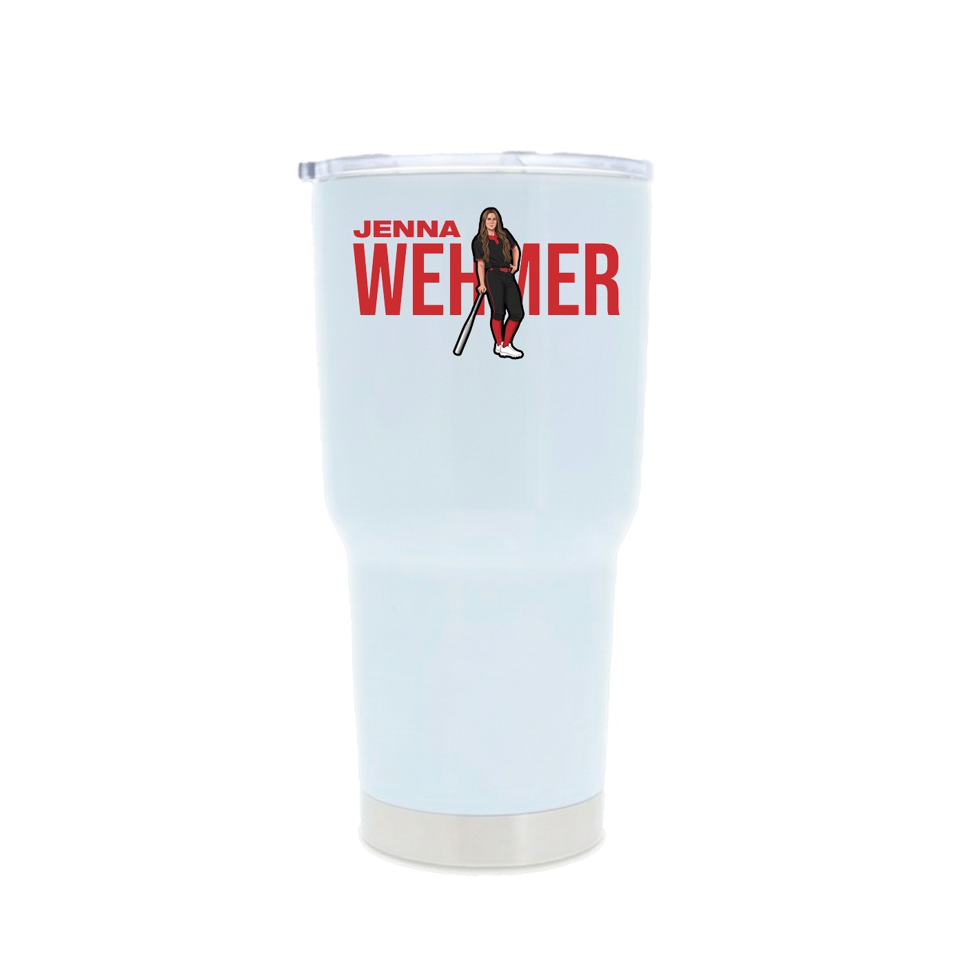 30oz Stainless Steel Tumbler — Player Name in White