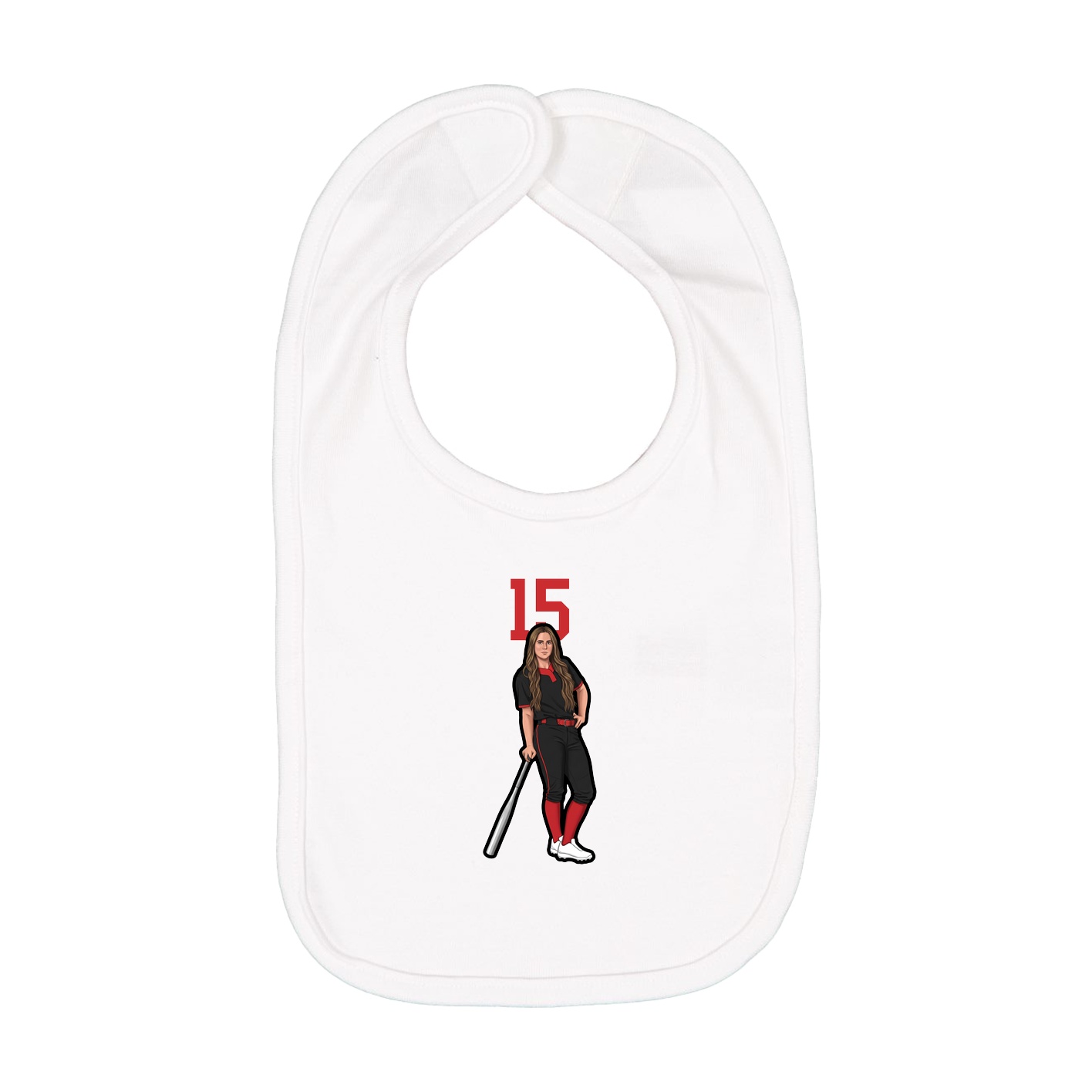 Infant Bib — Number Top in White