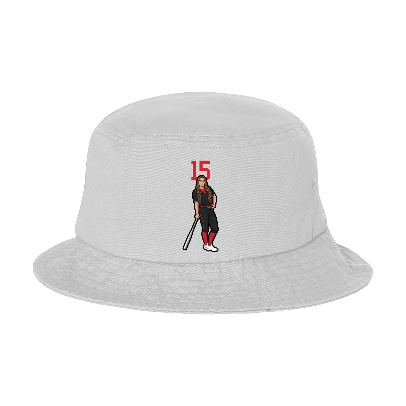 Bucket Cap — Number Top in White