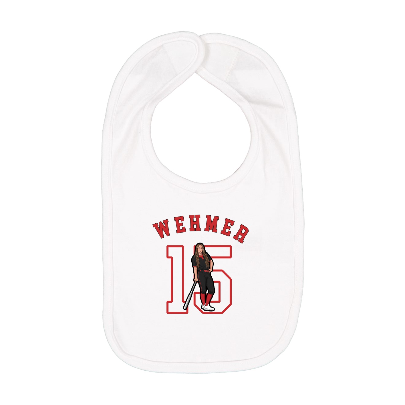 Infant Bib — Shirsey Arch in White