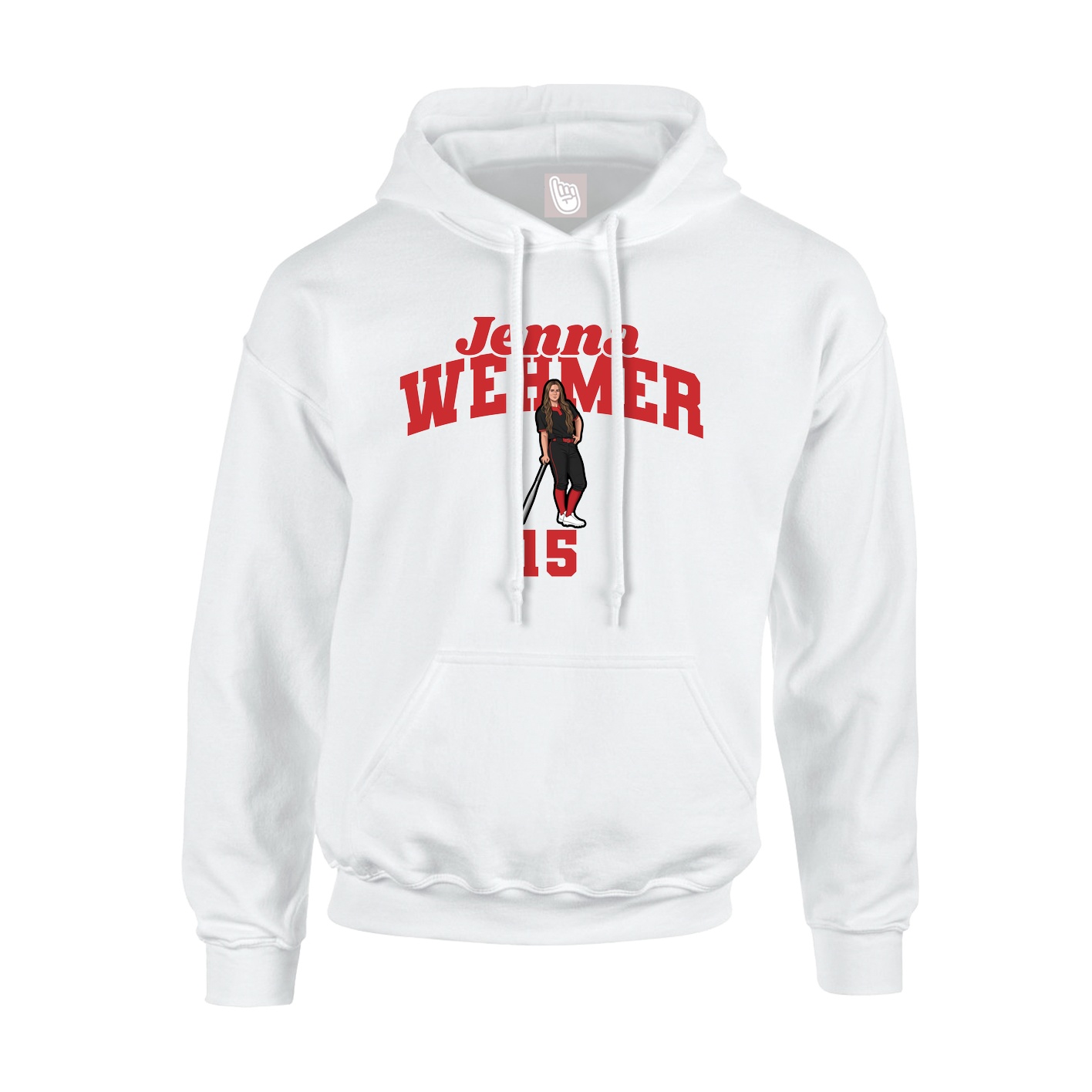 Hoodie — Signature Arch in White