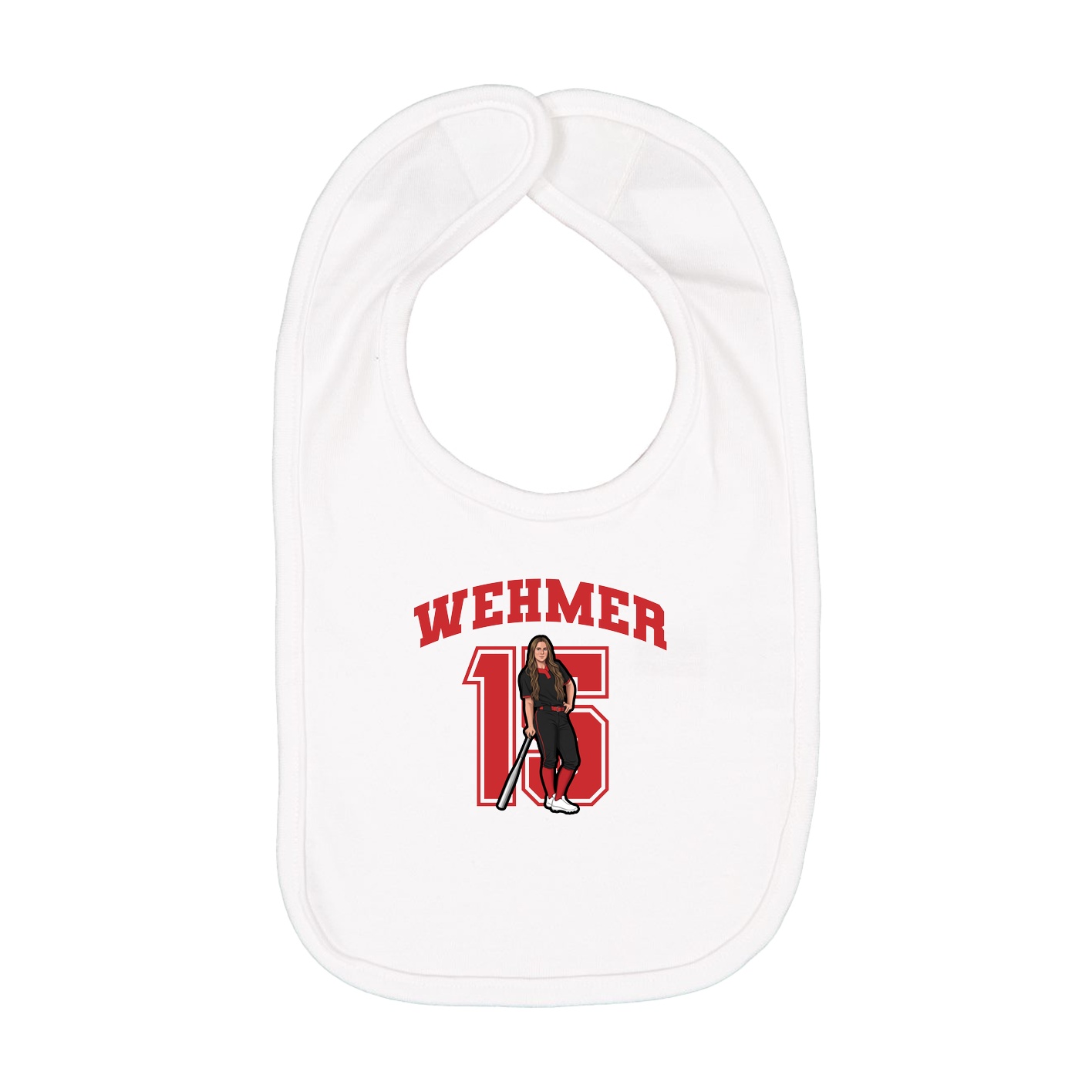 Infant Bib — Number in White
