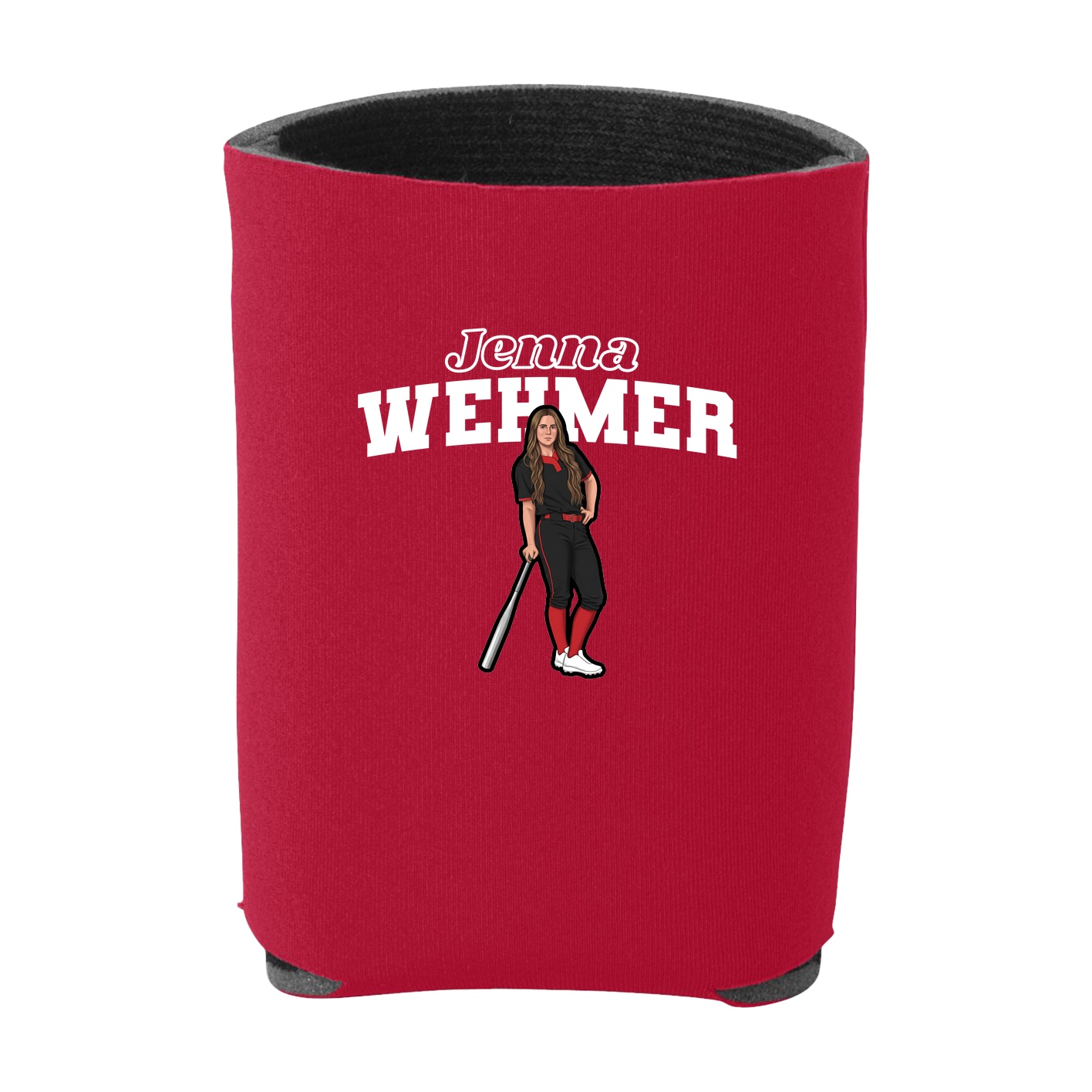 Can Holder — Name Arch in Red