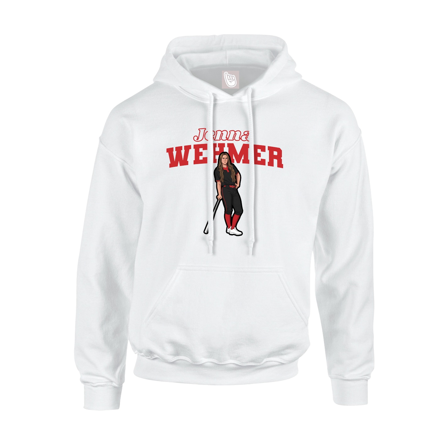 Hoodie — Name Arch in White