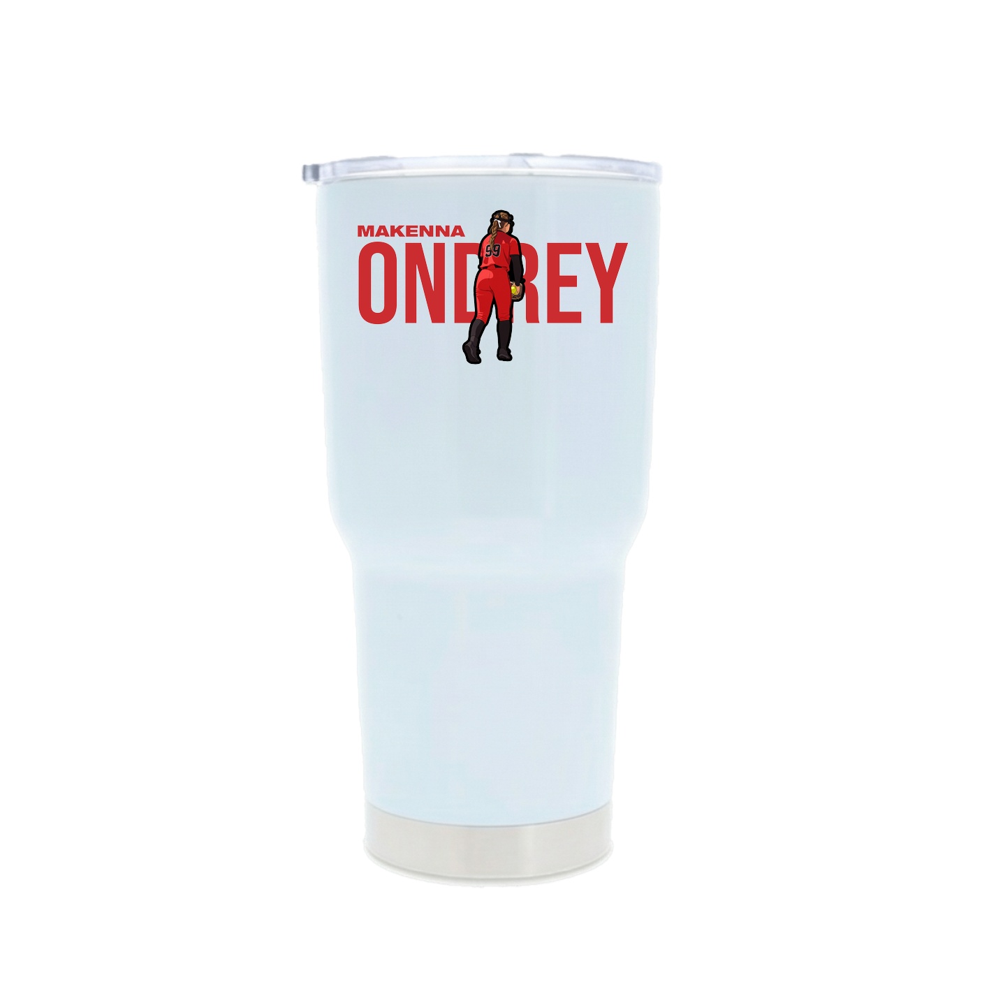 30oz Stainless Steel Tumbler — Player Name in White