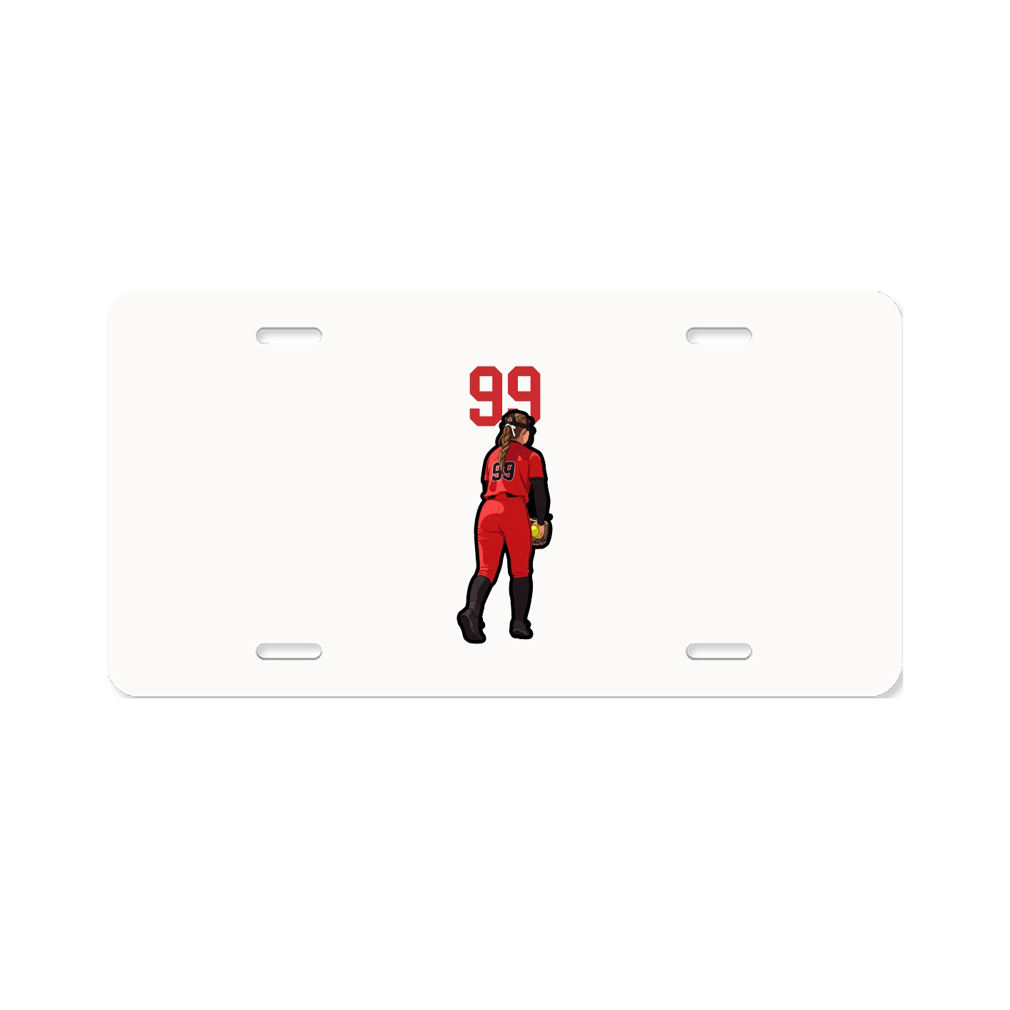 License Plate — Number Top in Classic
