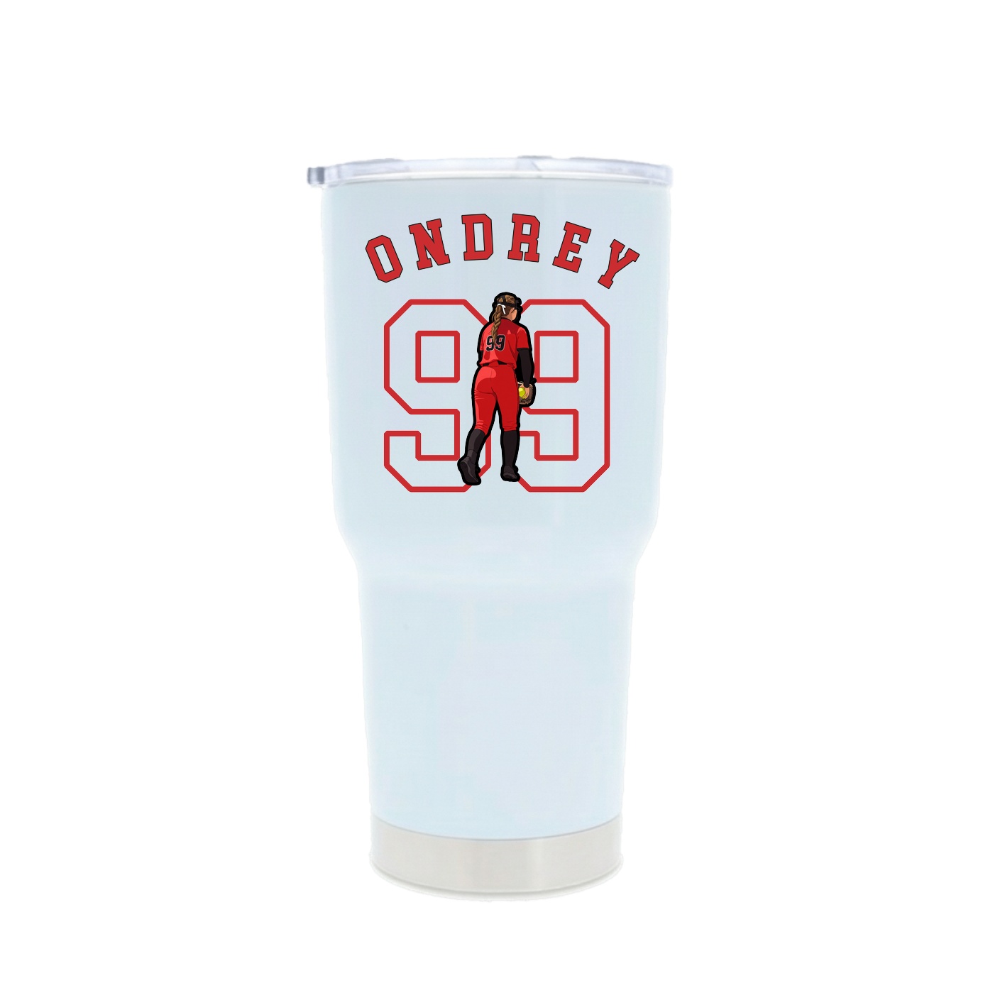 30oz Stainless Steel Tumbler — Shirsey Arch in White