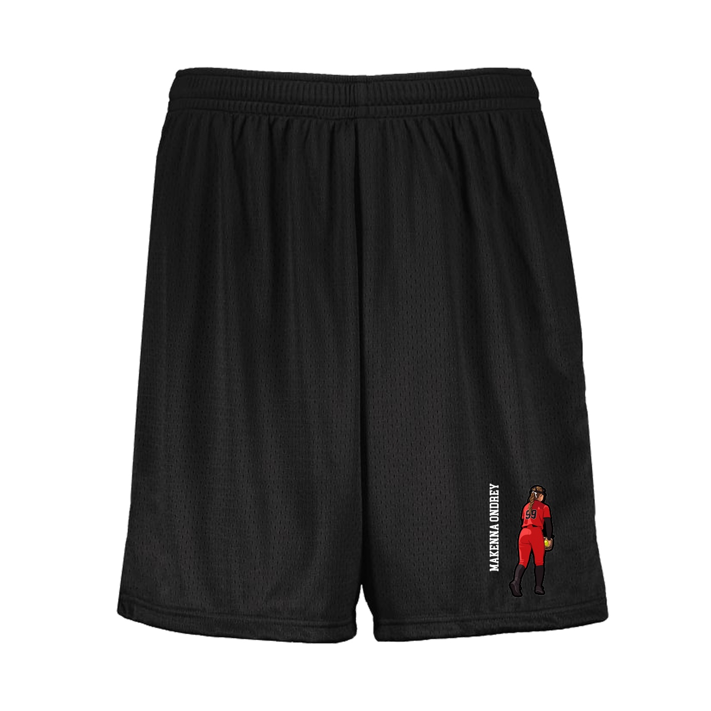 Shorts — Name Vertical in Black
