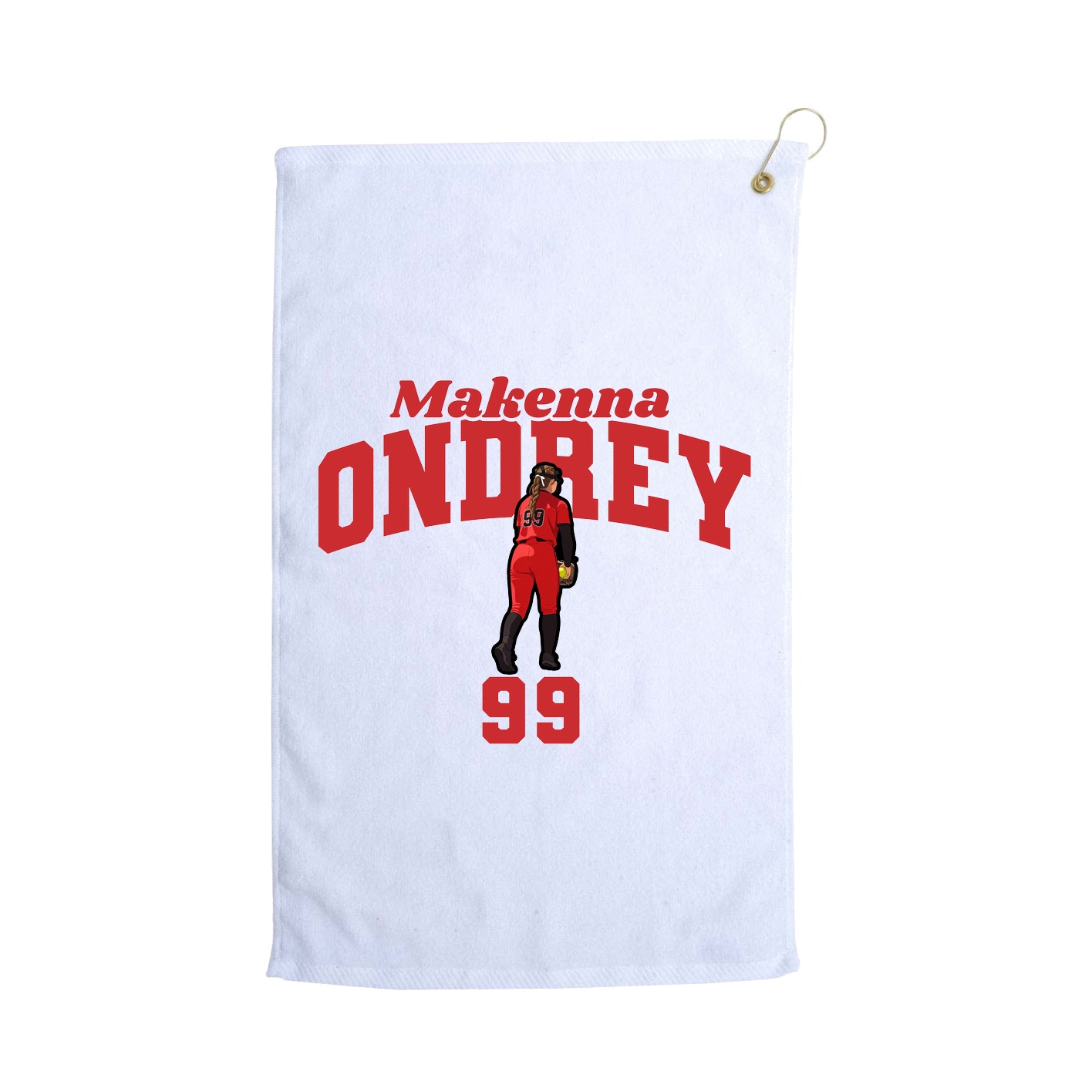 Golf Towel — Signature Arch in White