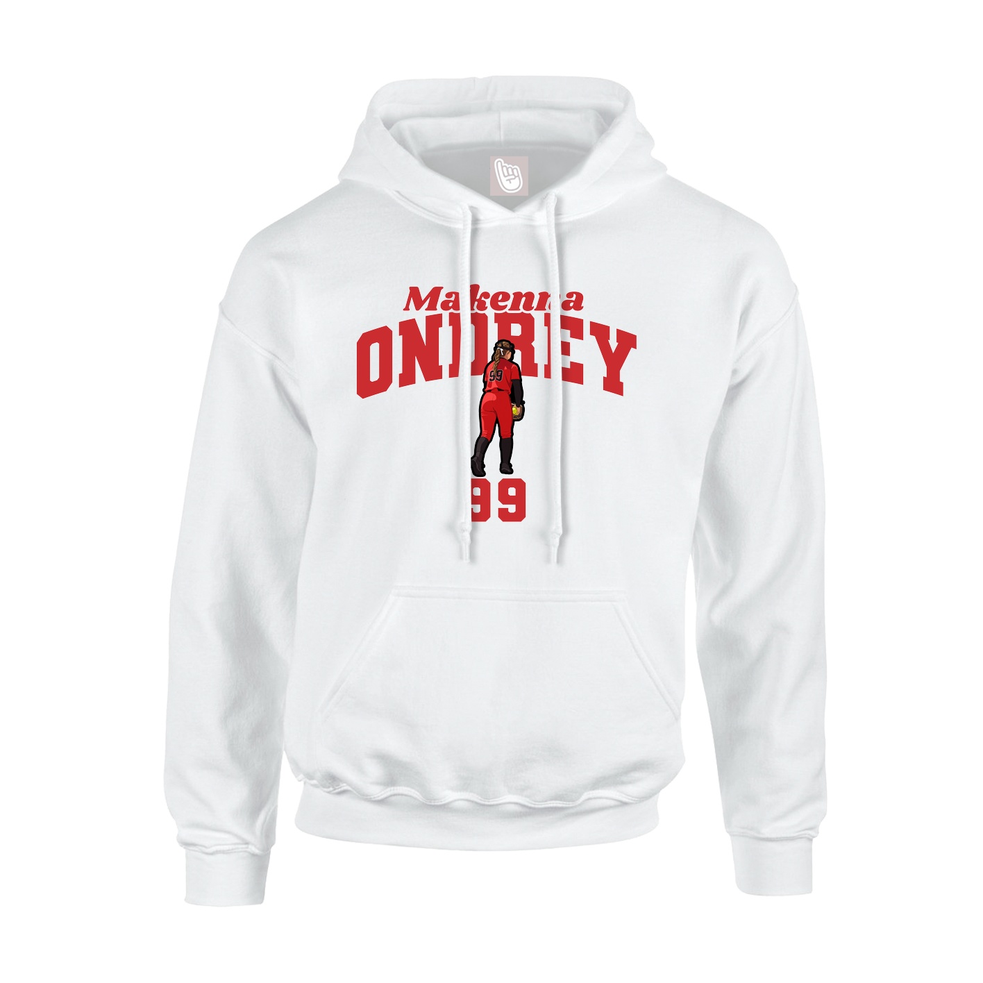 Youth Hoodie — Signature Arch in White