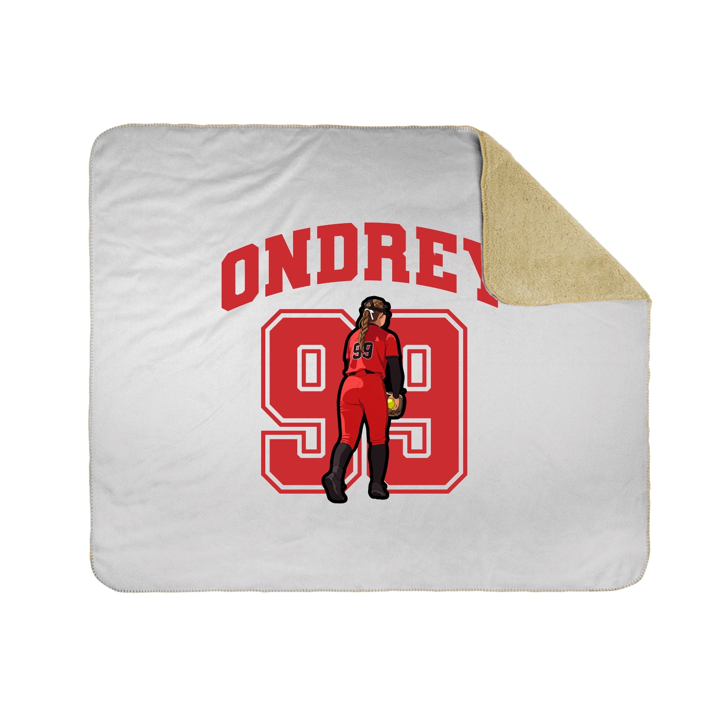 Throw Blanket — Number in White