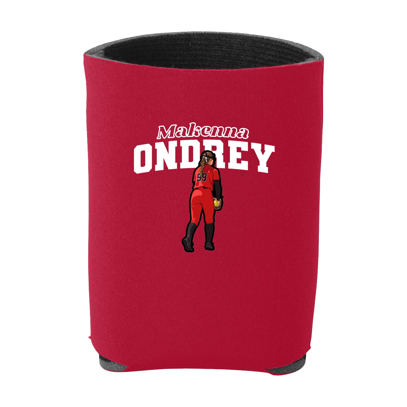 Can Holder — Name Arch in Red