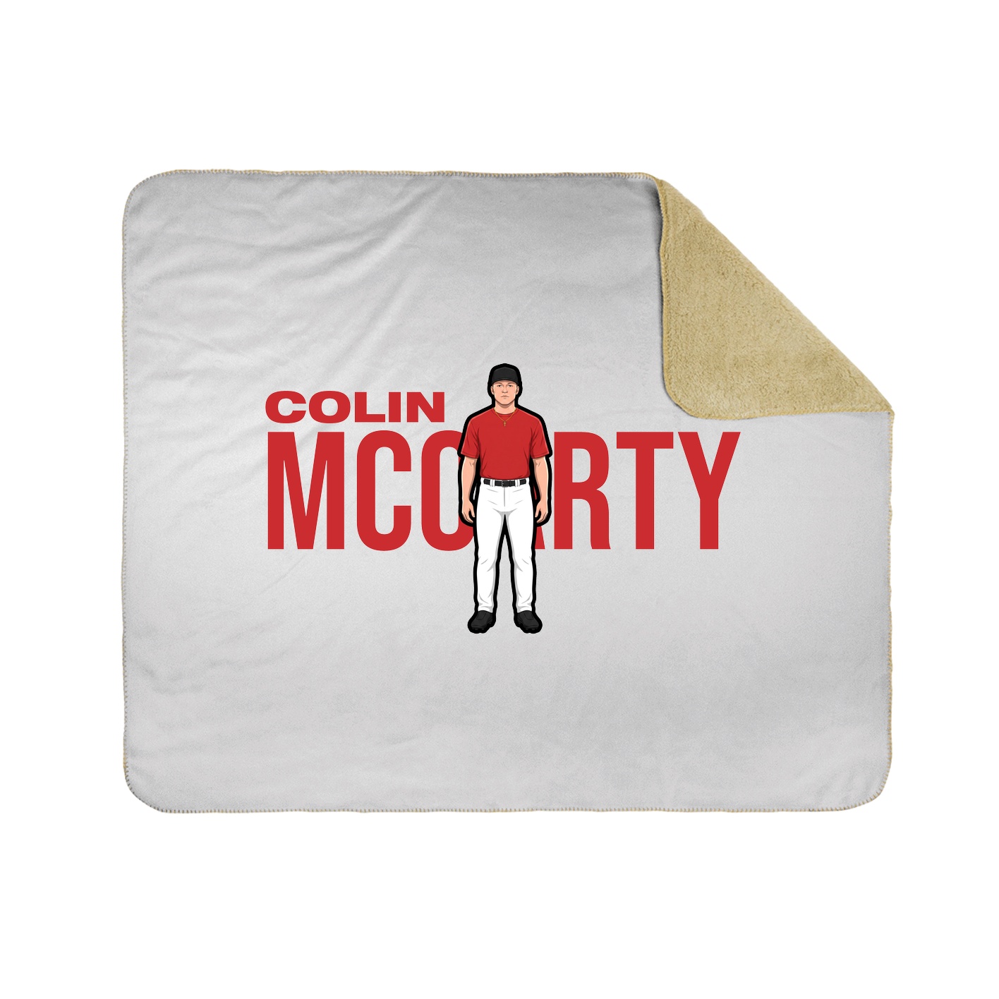 Throw Blanket — Player Name in White