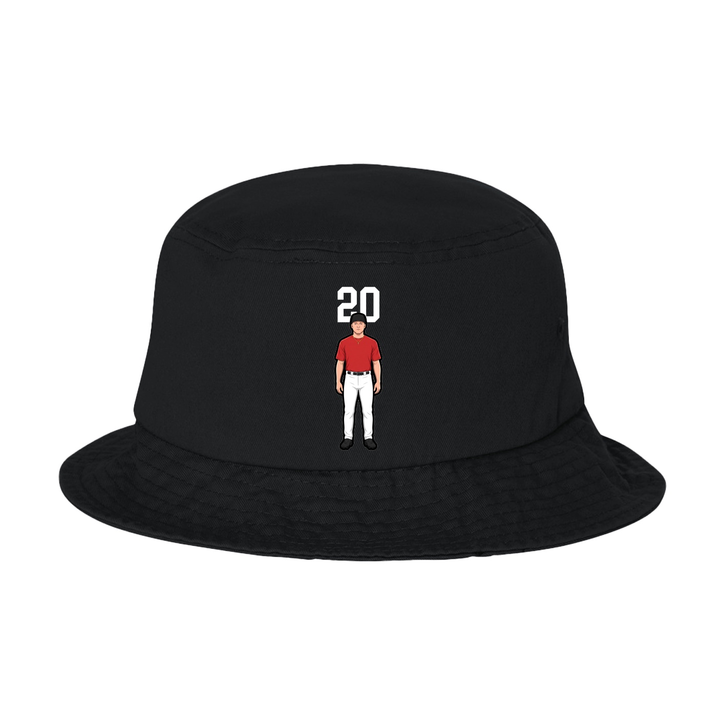 Bucket Cap — Number Top in Black