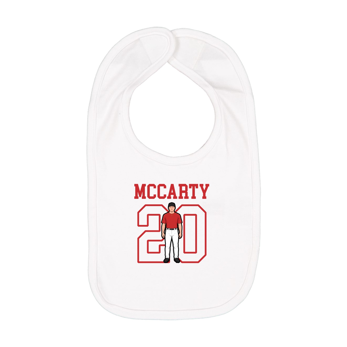 Infant Bib — Shirsey in White