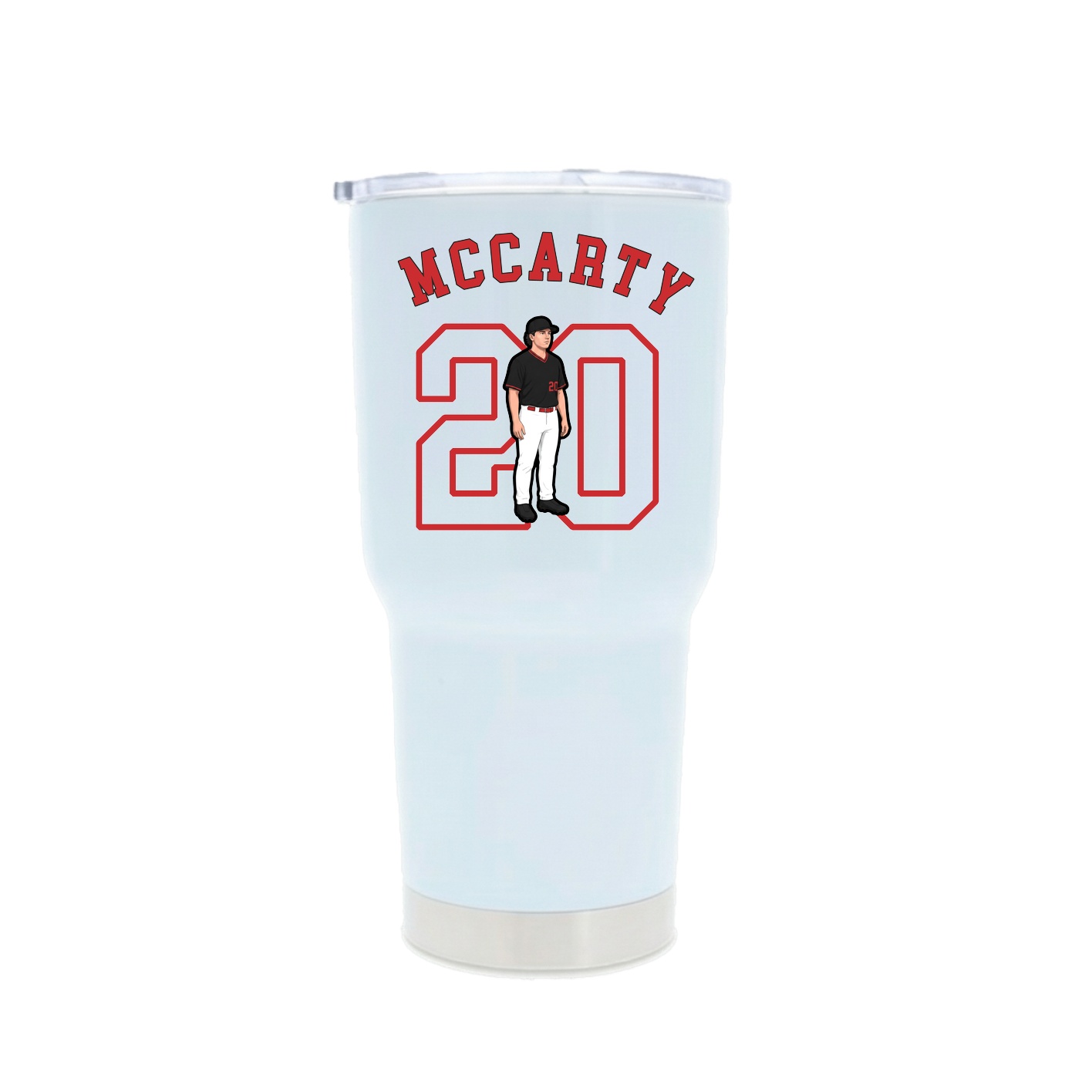 30oz Stainless Steel Tumbler — Shirsey Arch in White