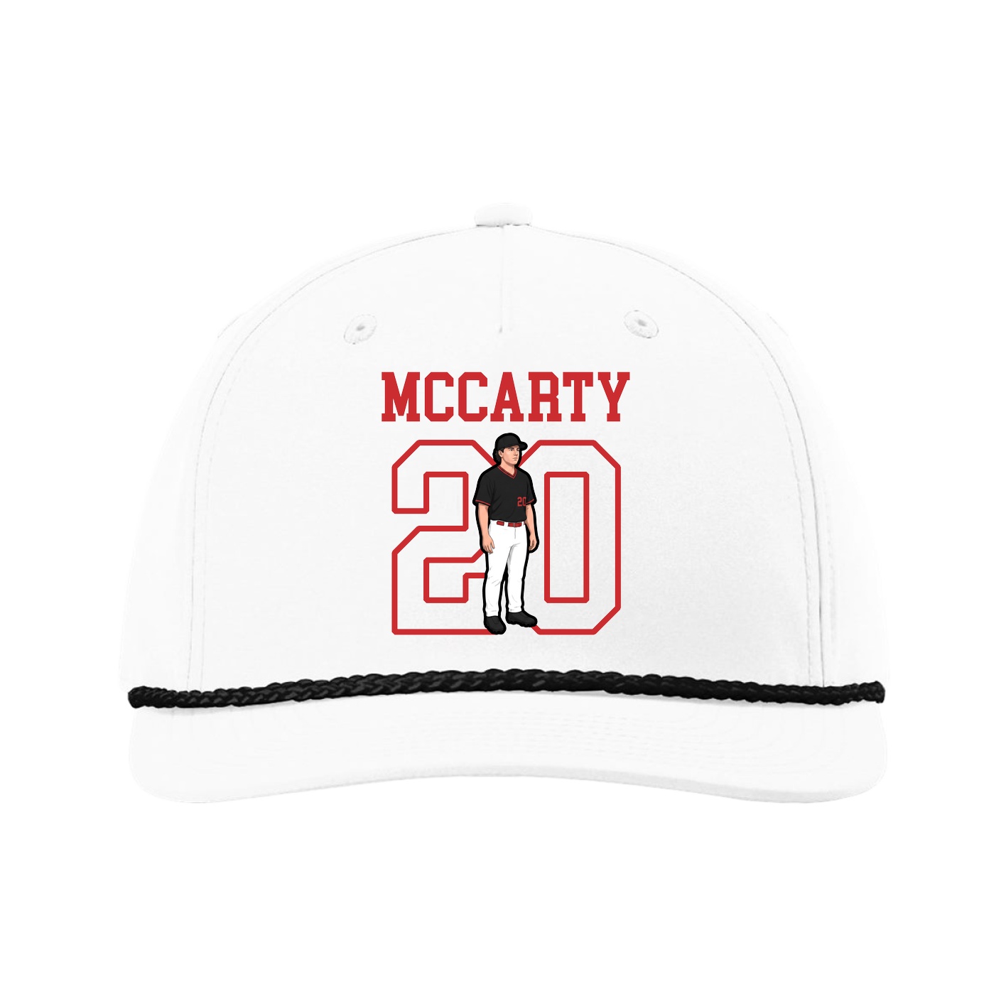 Five-Panel Classic Rope Cap — Shirsey in White