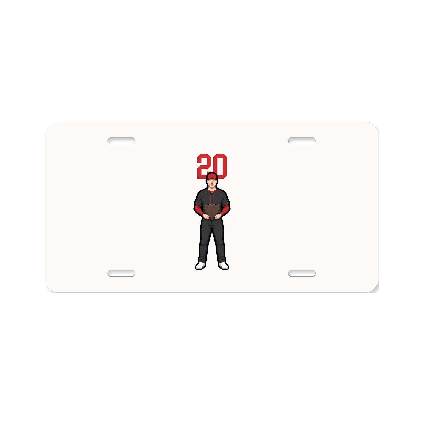 License Plate — Number Top in Classic