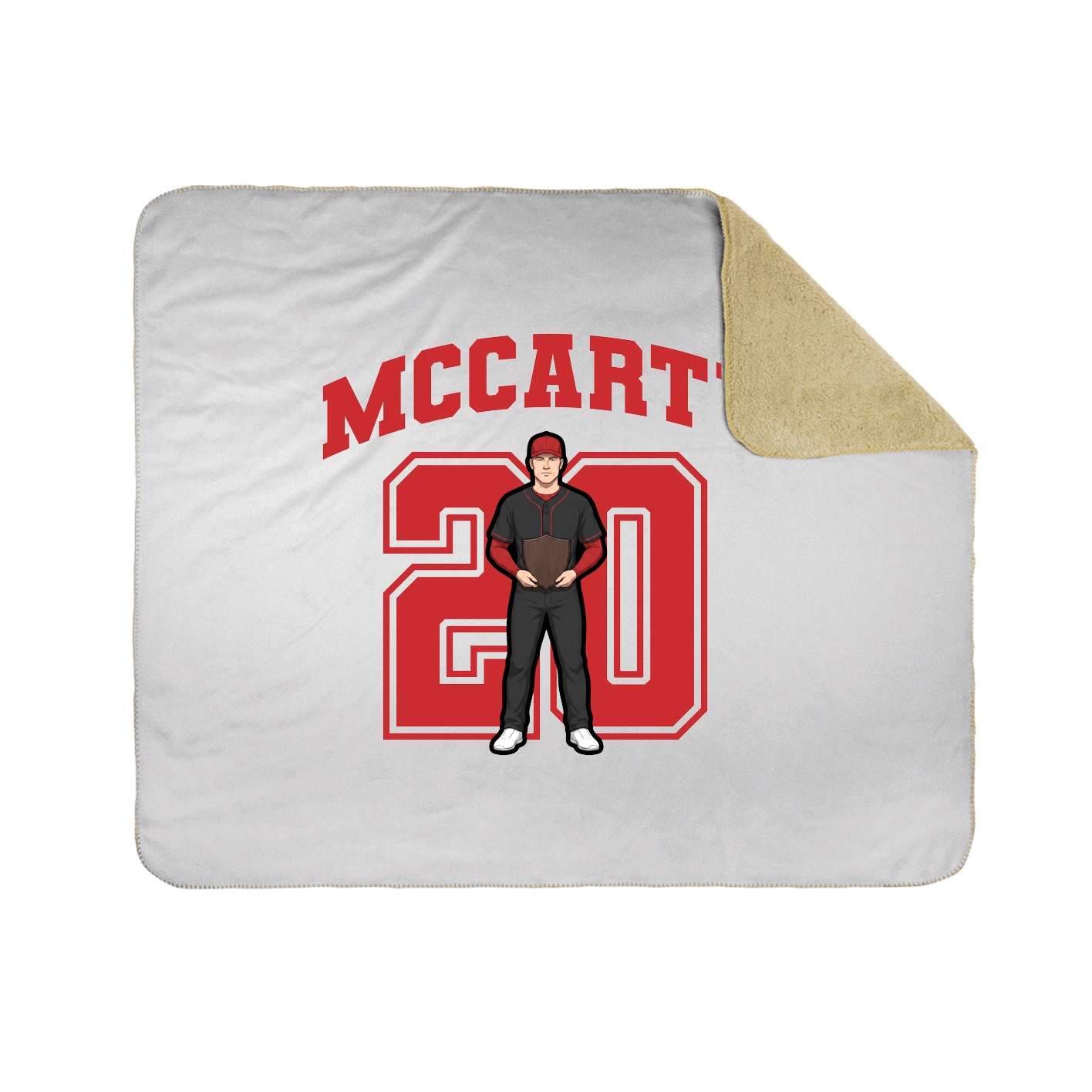 Throw Blanket — Number in White
