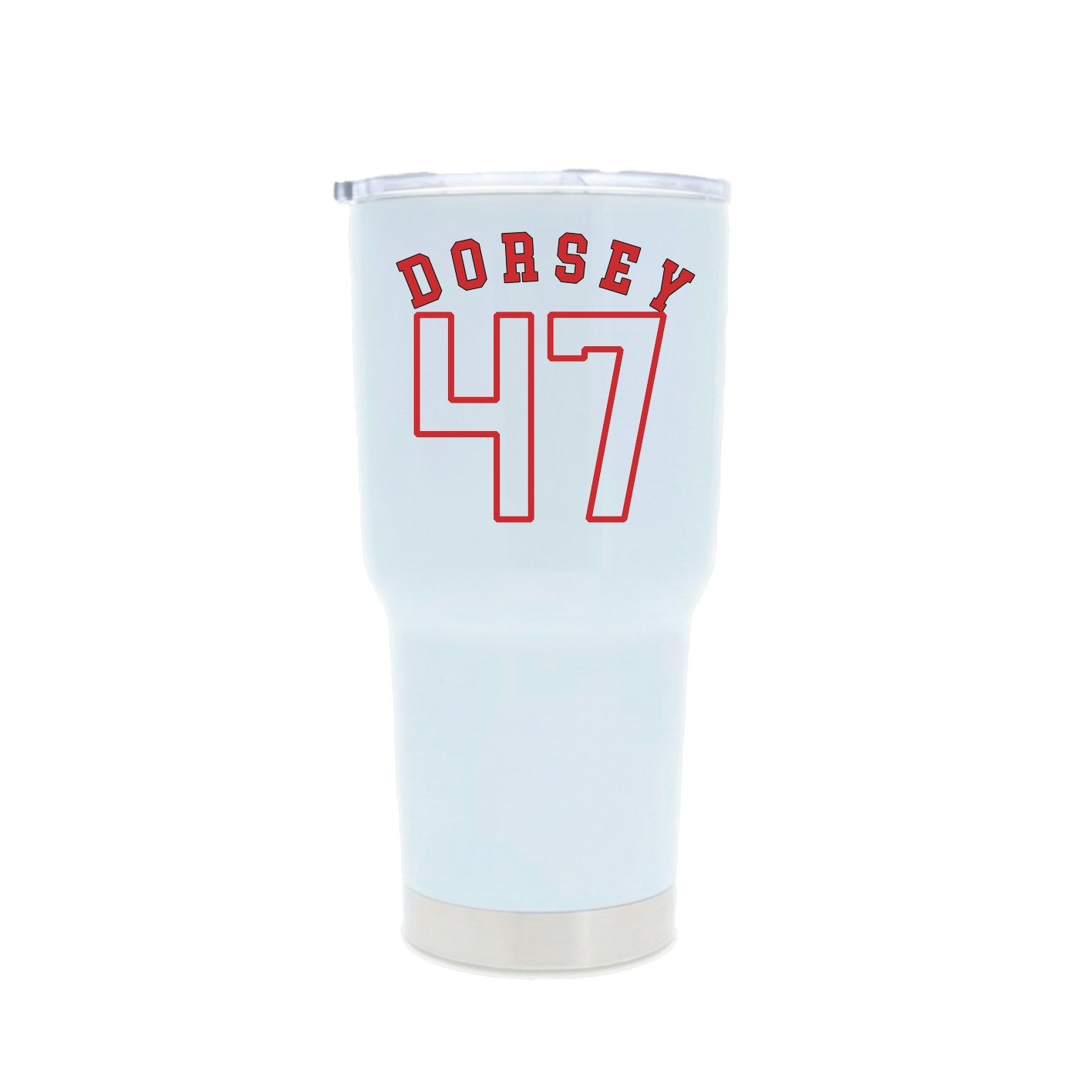 30oz Stainless Steel Tumbler — Shirsey Arch in White