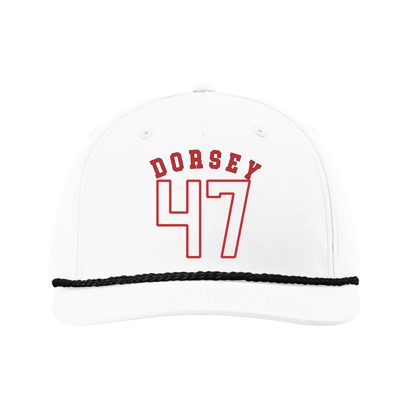 Five-Panel Classic Rope Cap — Shirsey Arch in White