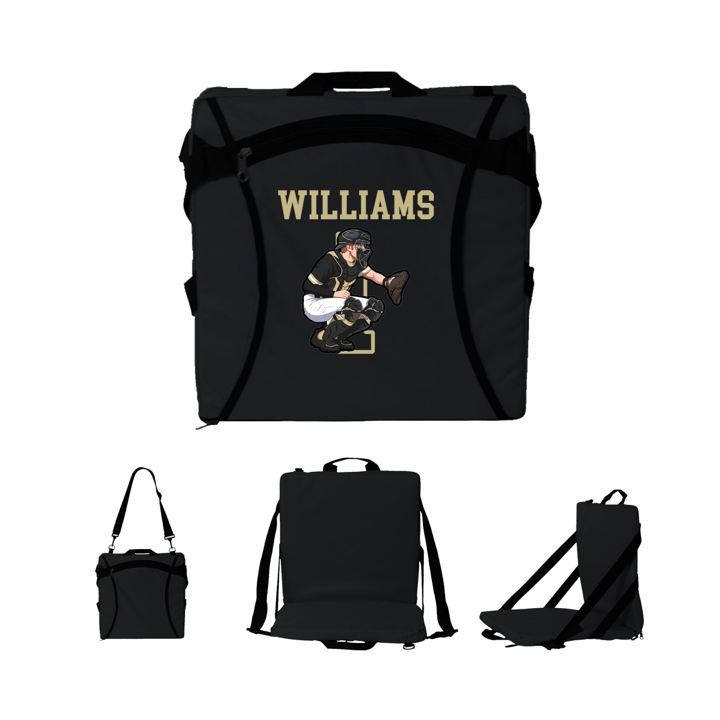 Folding Stadium Seat — Shirsey in Black