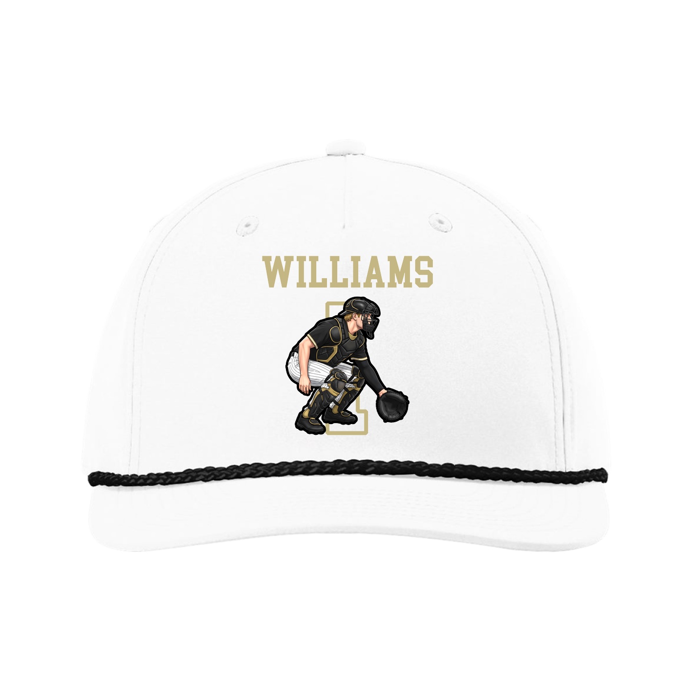 Five-Panel Classic Rope Cap — Shirsey in White