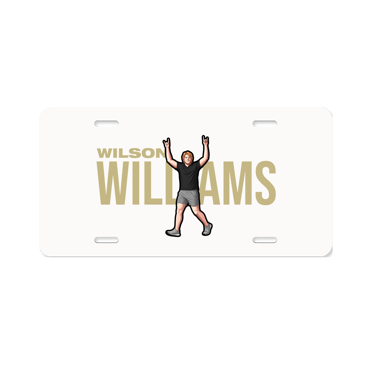 License Plate — Player Name in Classic