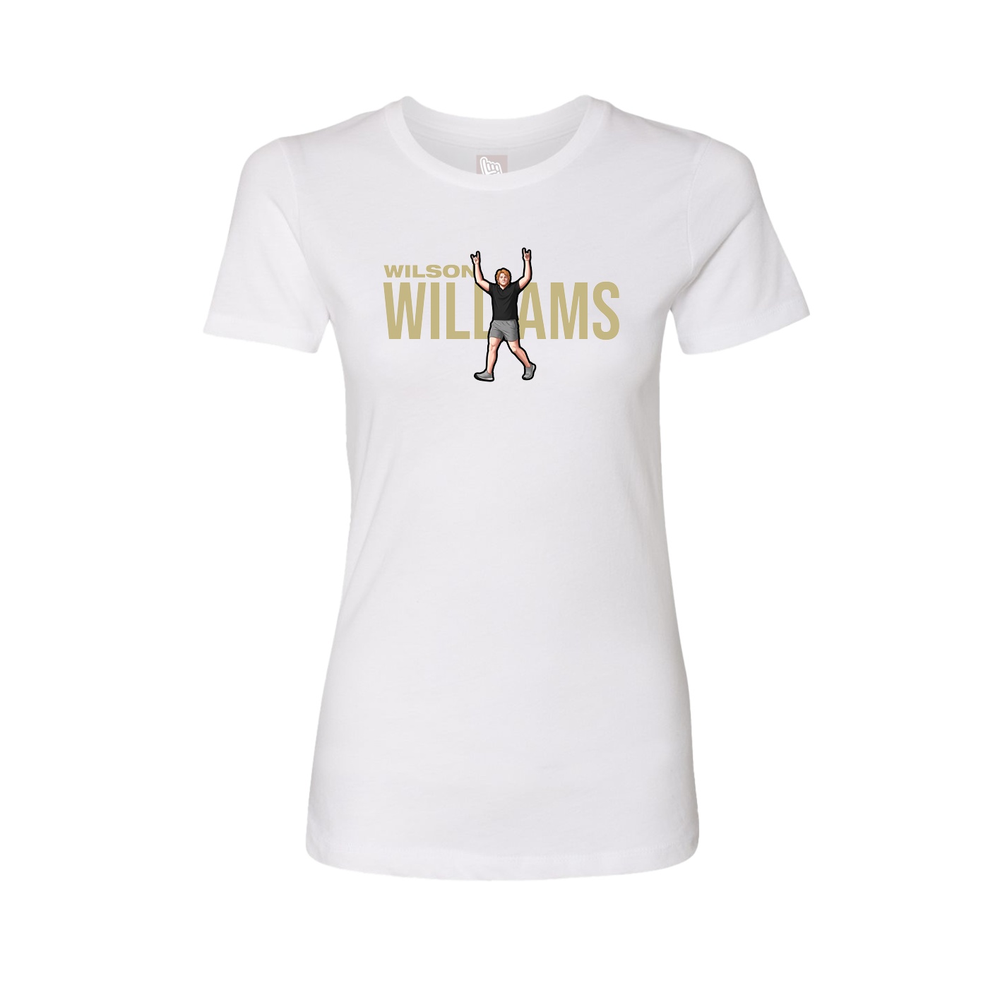 Fitted Women's Tee — Player Name in White