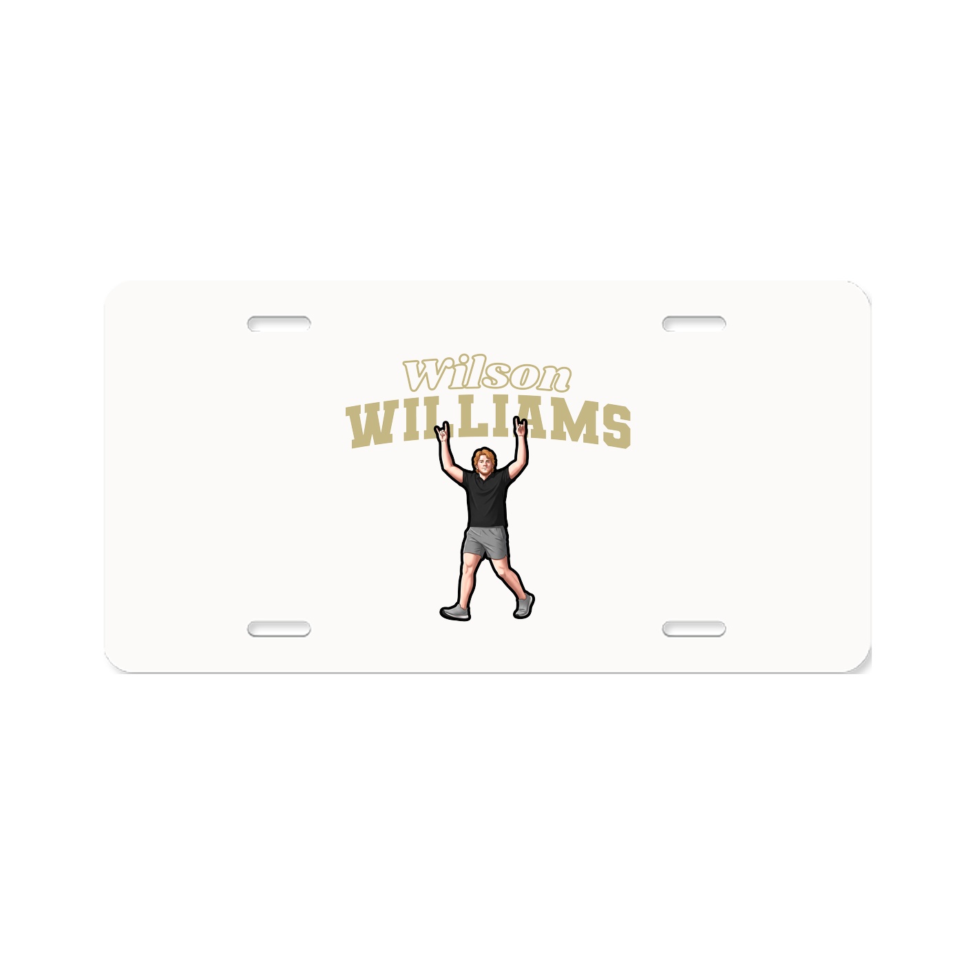 License Plate — Name Arch in Classic