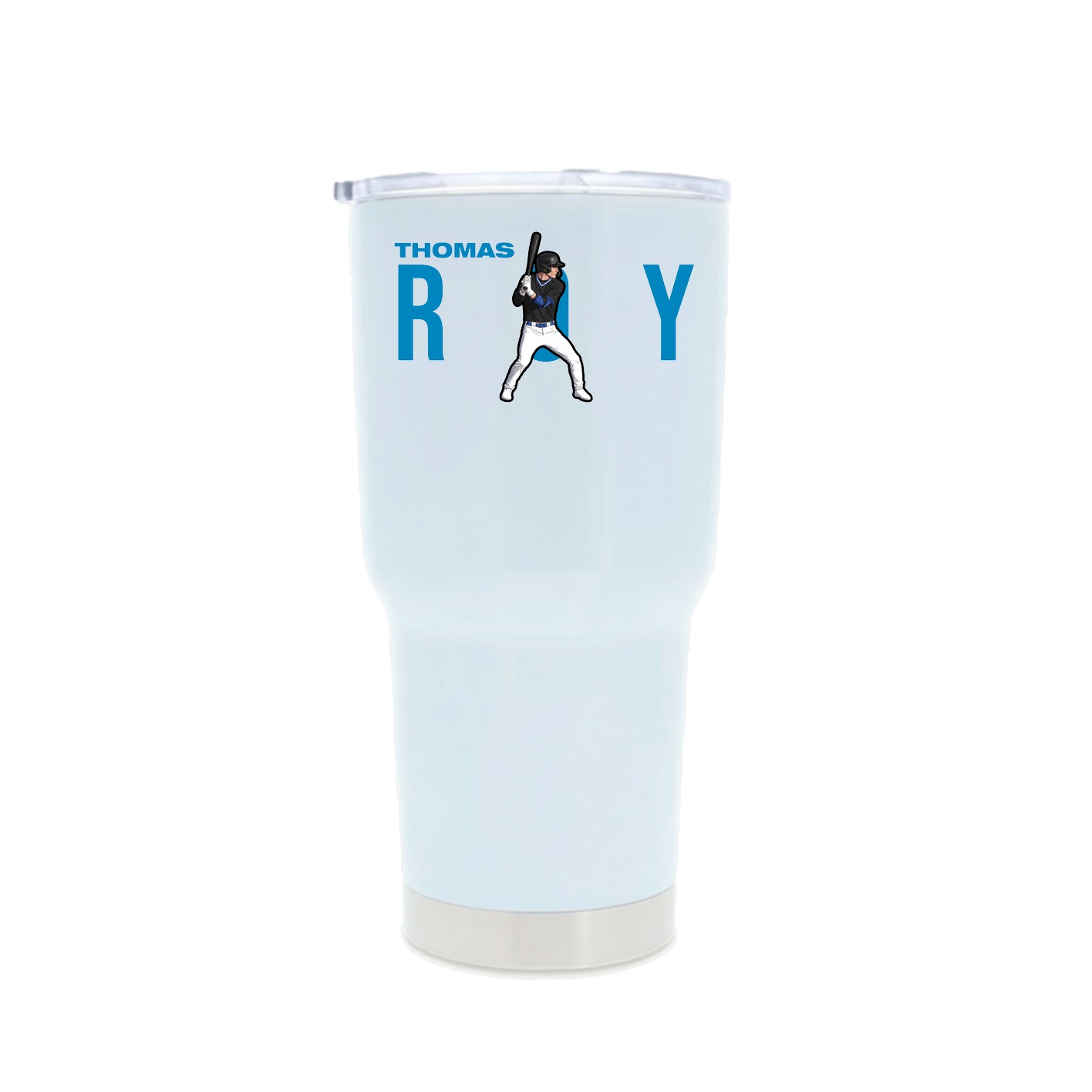 30oz Stainless Steel Tumbler — Player Name in White