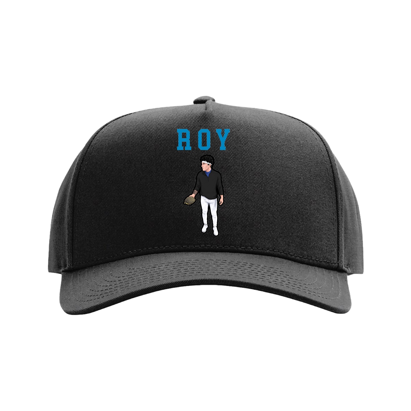 Full Fabric Five-Panel Champ Cap — Shirsey in Black