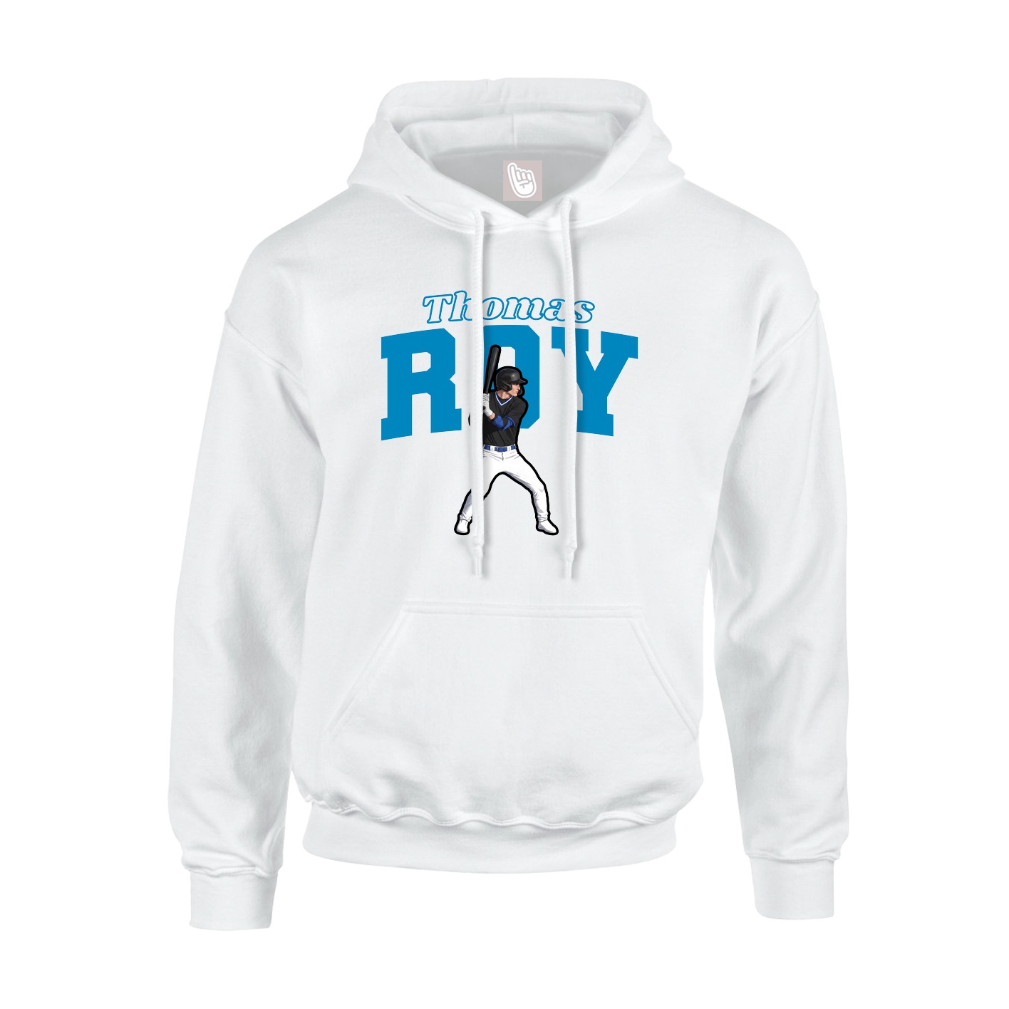 Hoodie — Name Arch in White