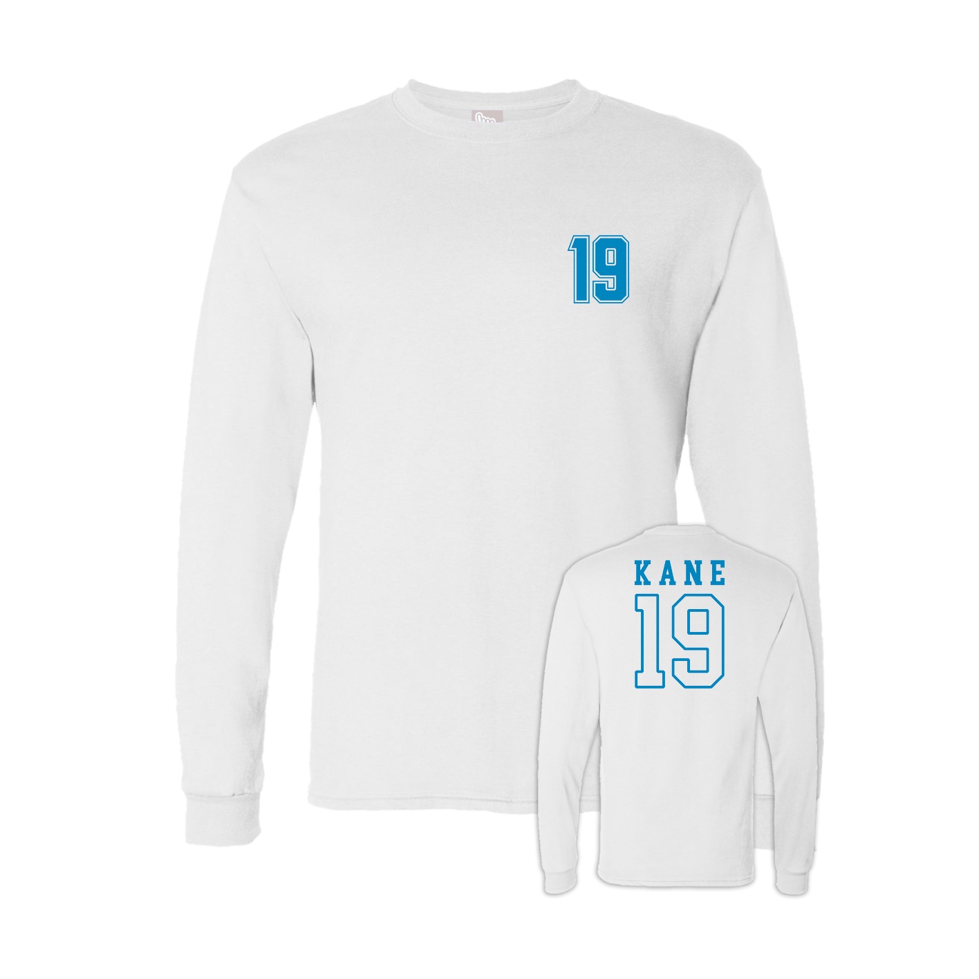 Long Sleeve Tee — Chest Back in White