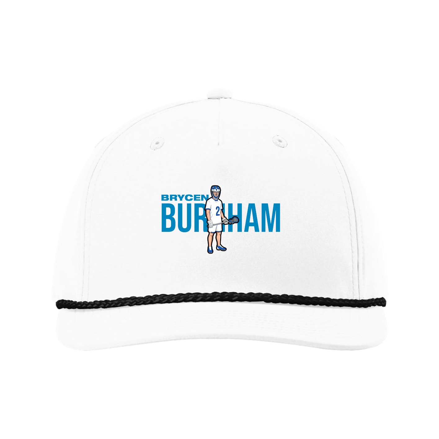 Five-Panel Classic Rope Cap — Player Name in White