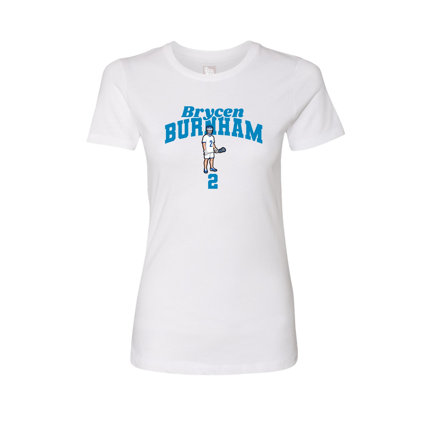 Fitted Women's Tee — Signature Arch in White