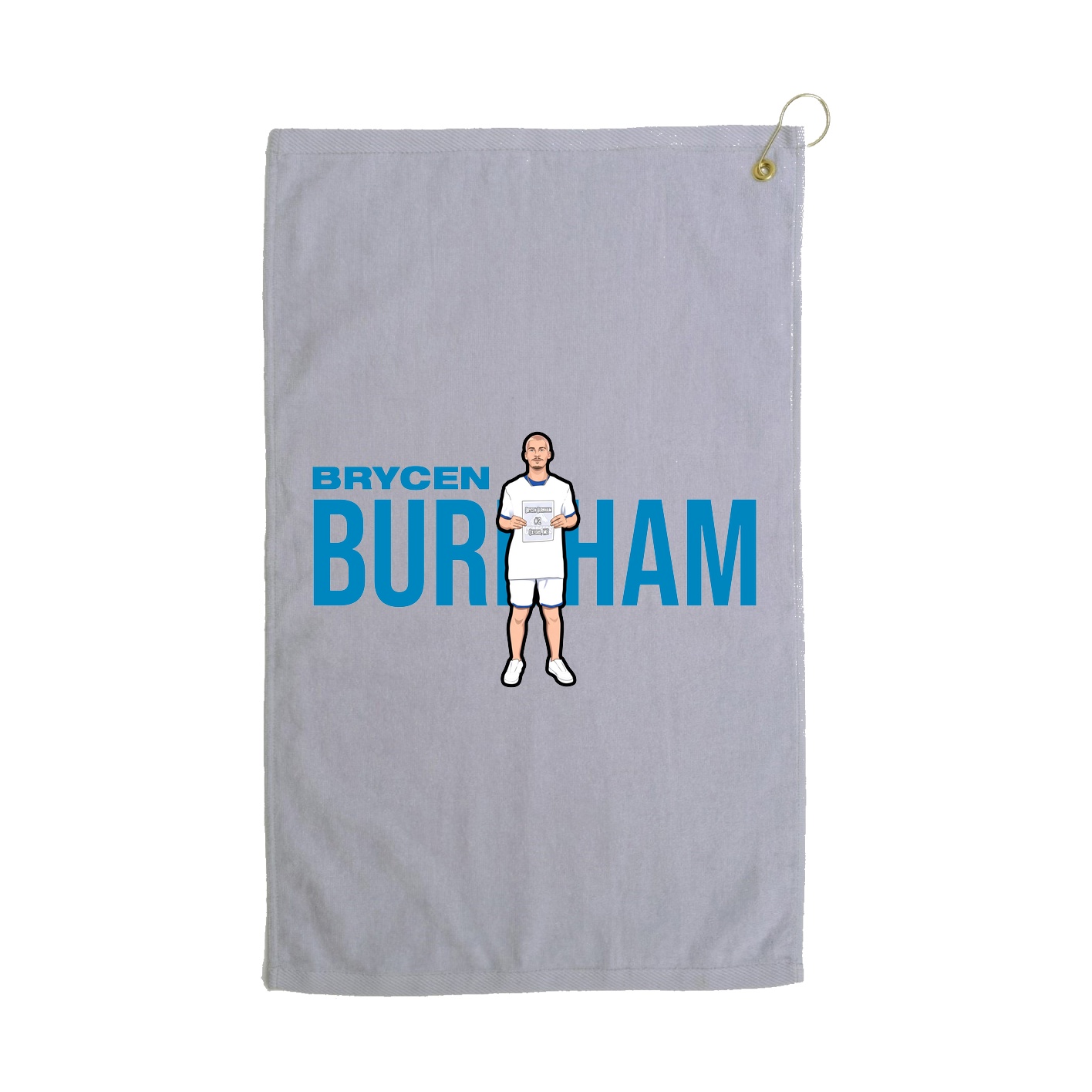 Golf Towel — Player Name in Grey