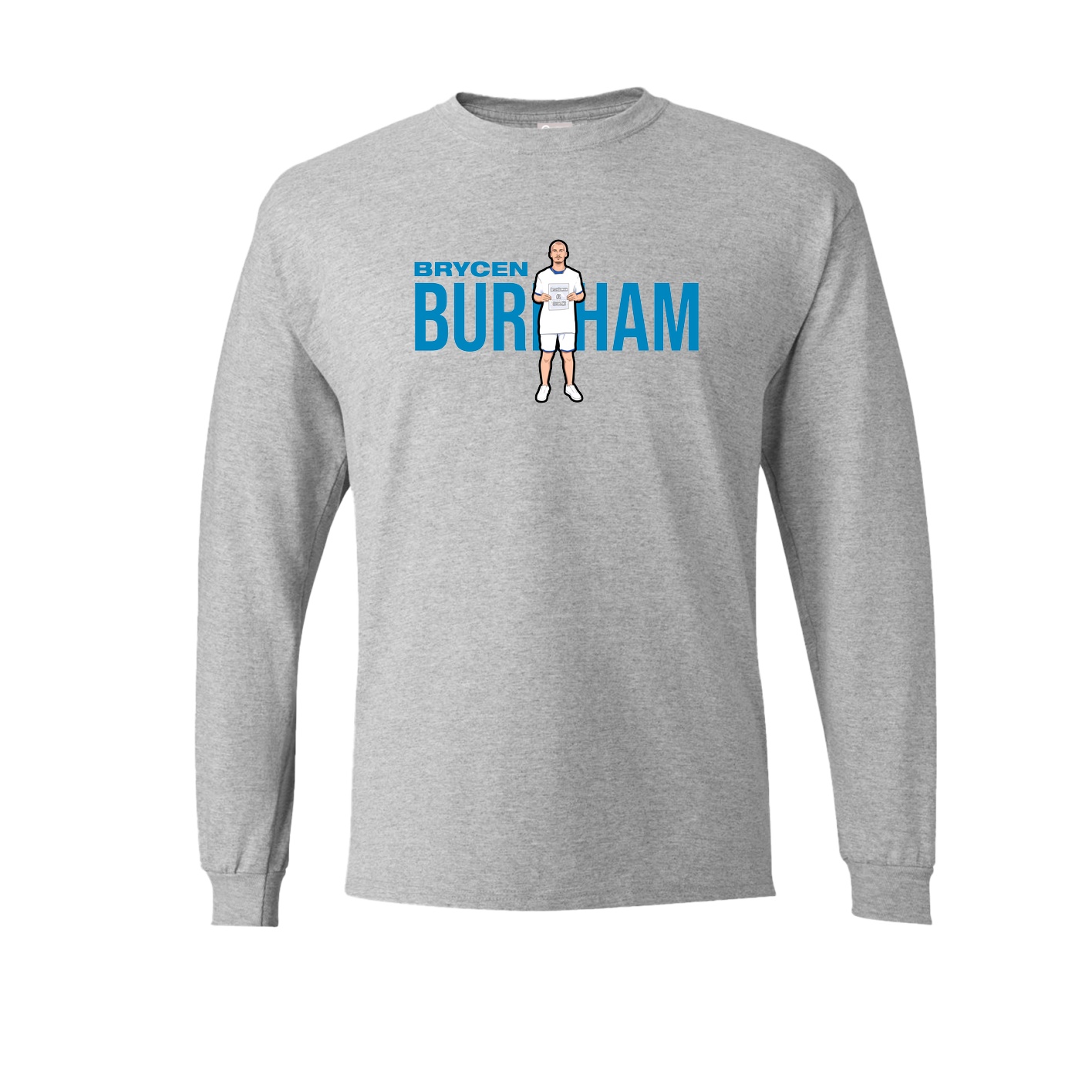 Long Sleeve Tee — Player Name in Grey