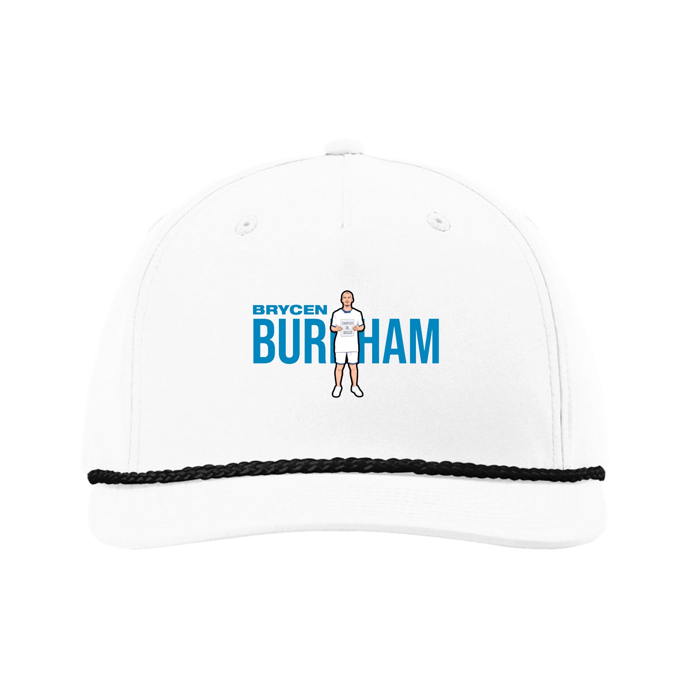 Five-Panel Classic Rope Cap — Player Name in White