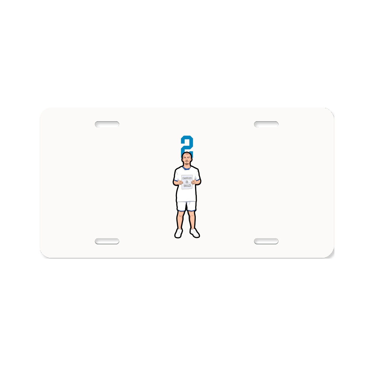 License Plate — Number Top in Classic
