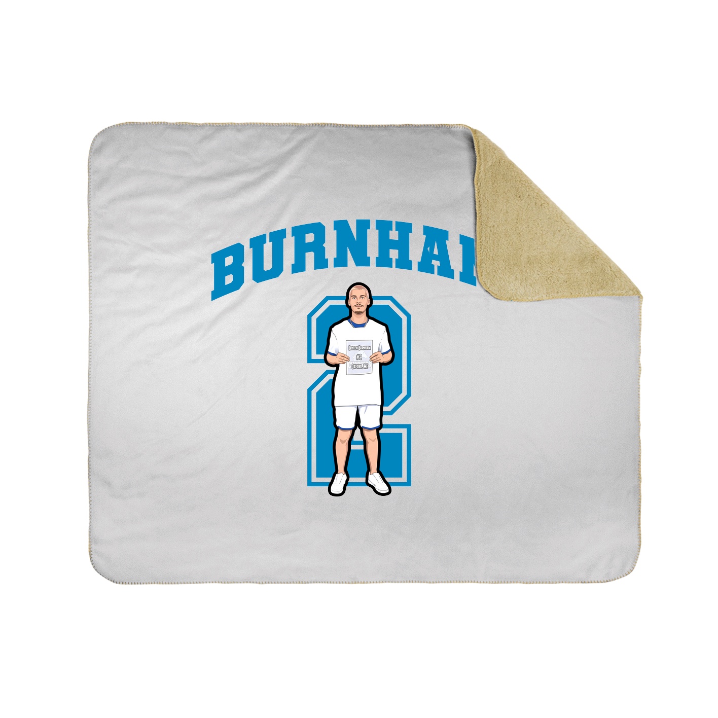 Throw Blanket — Number in White