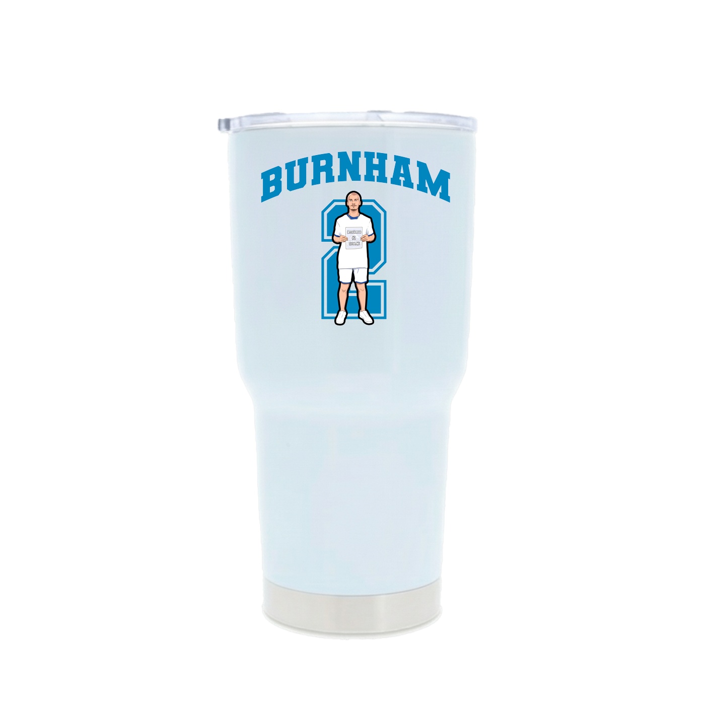 30oz Stainless Steel Tumbler — Number in White