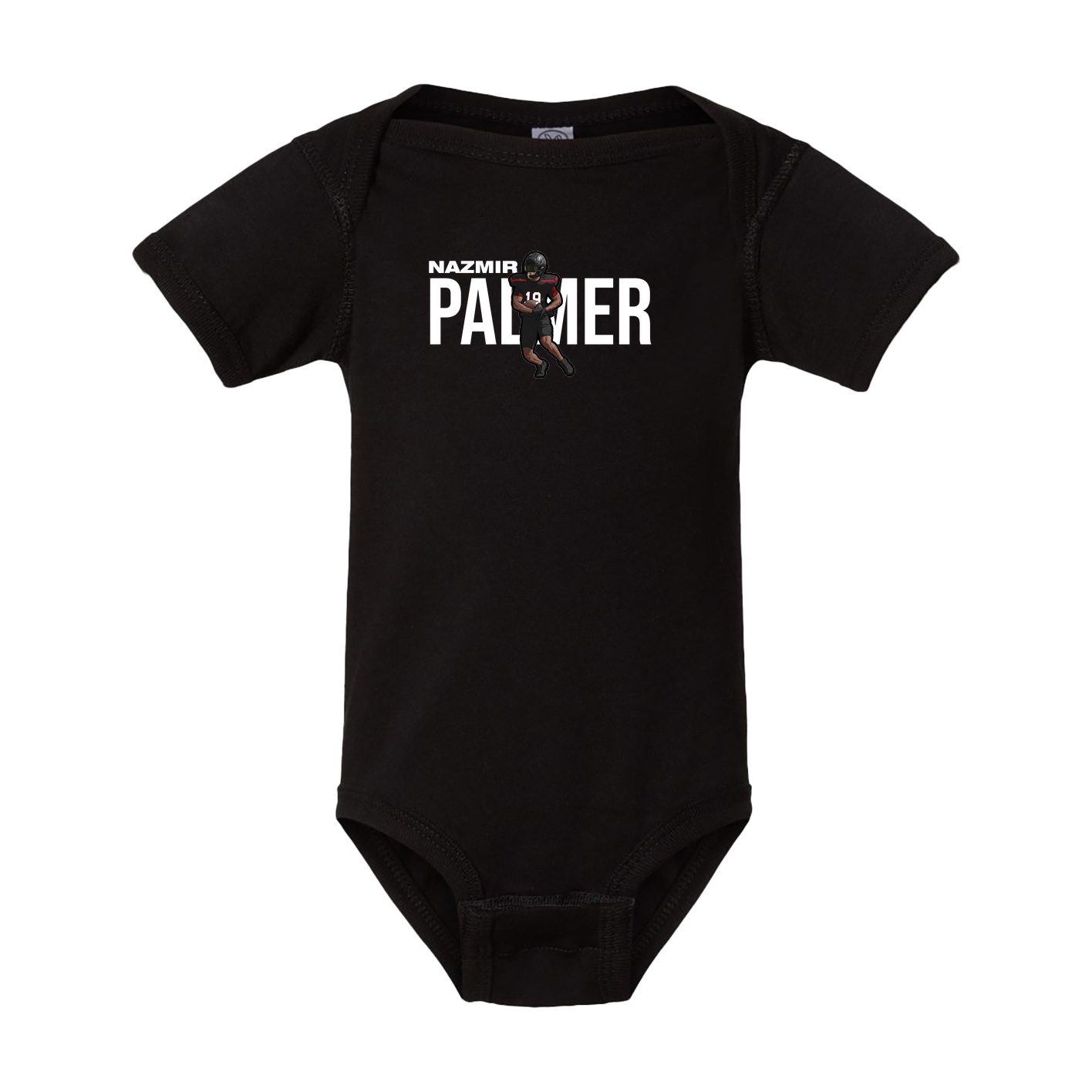 Baby Onesie — Player Name in Black