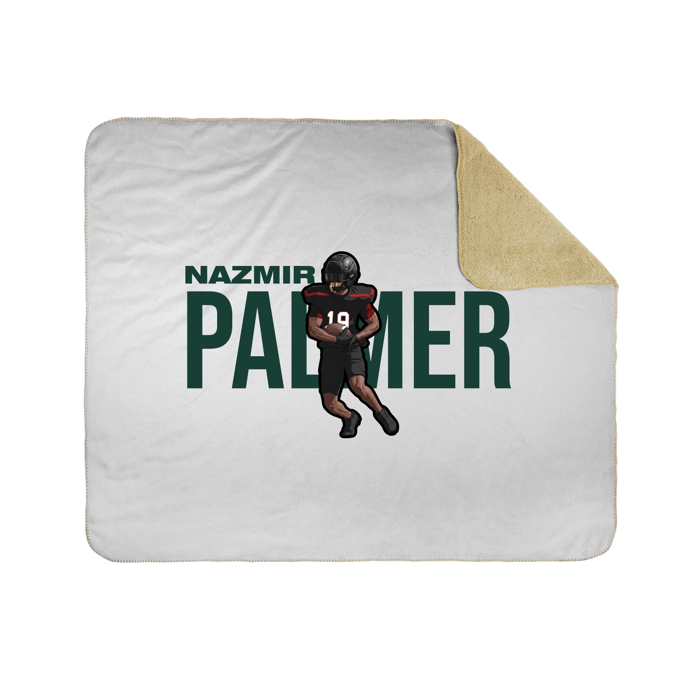 Throw Blanket — Player Name in White