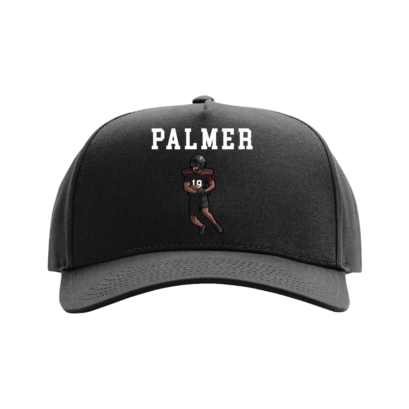 Full Fabric Five-Panel Champ Cap — Shirsey in Black